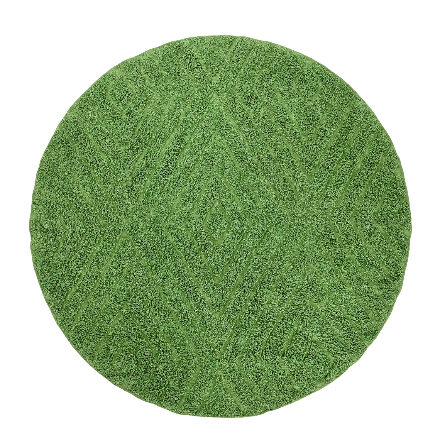 Tapis rond - Amberley Natural Cotton Shaggy (vert)