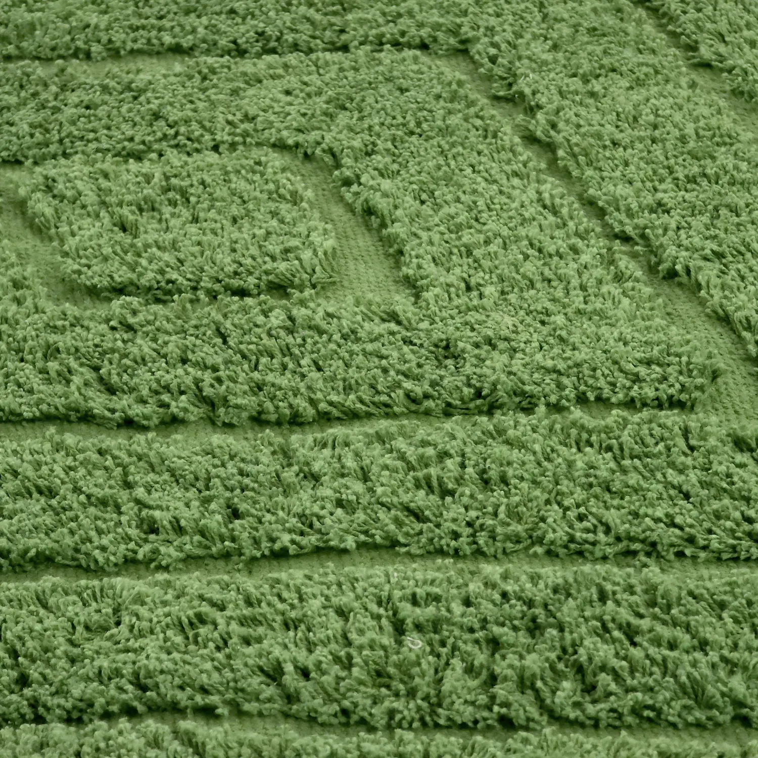Tapis rond - Amberley Natural Cotton Shaggy (vert)