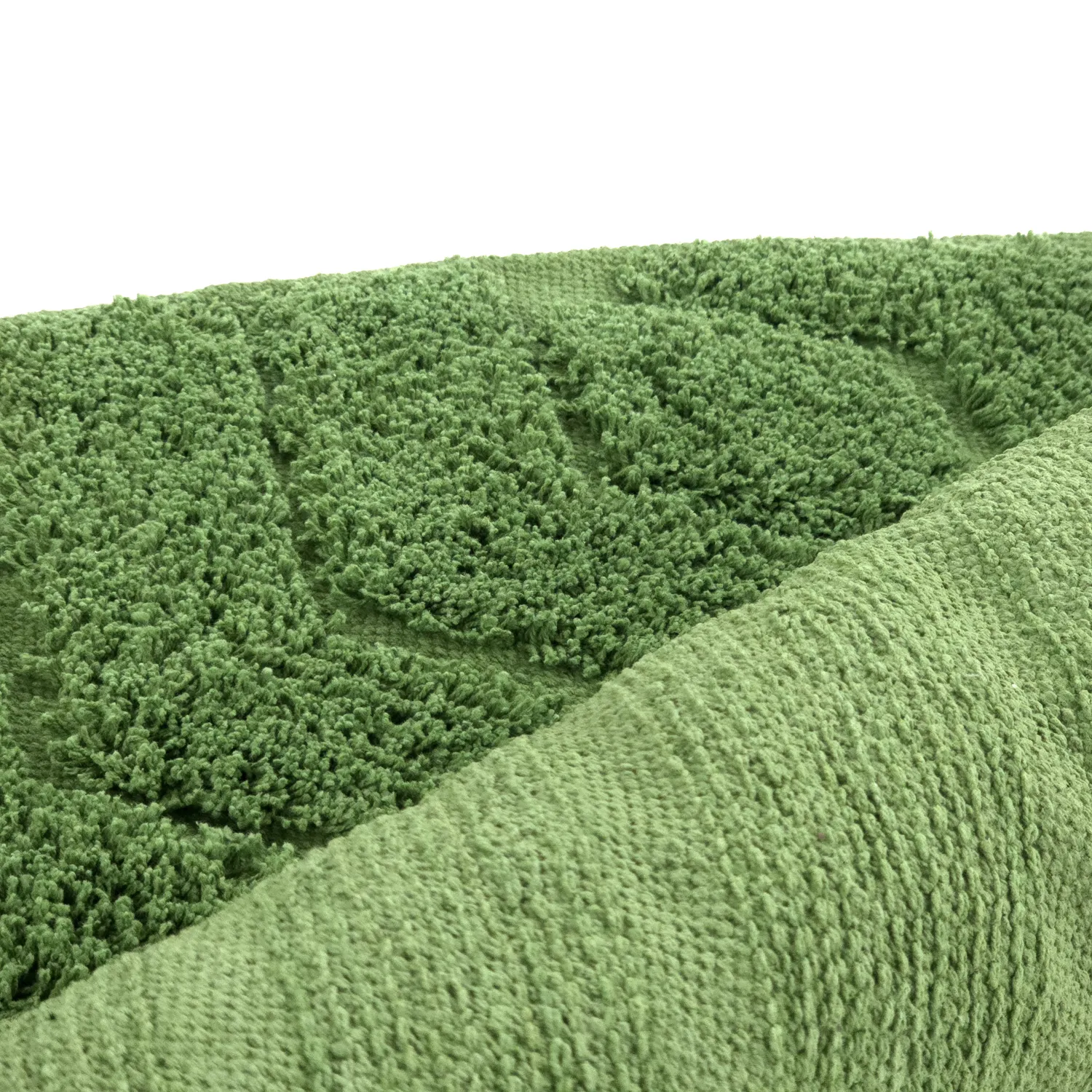 Tapis rond - Amberley Natural Cotton Shaggy (vert)