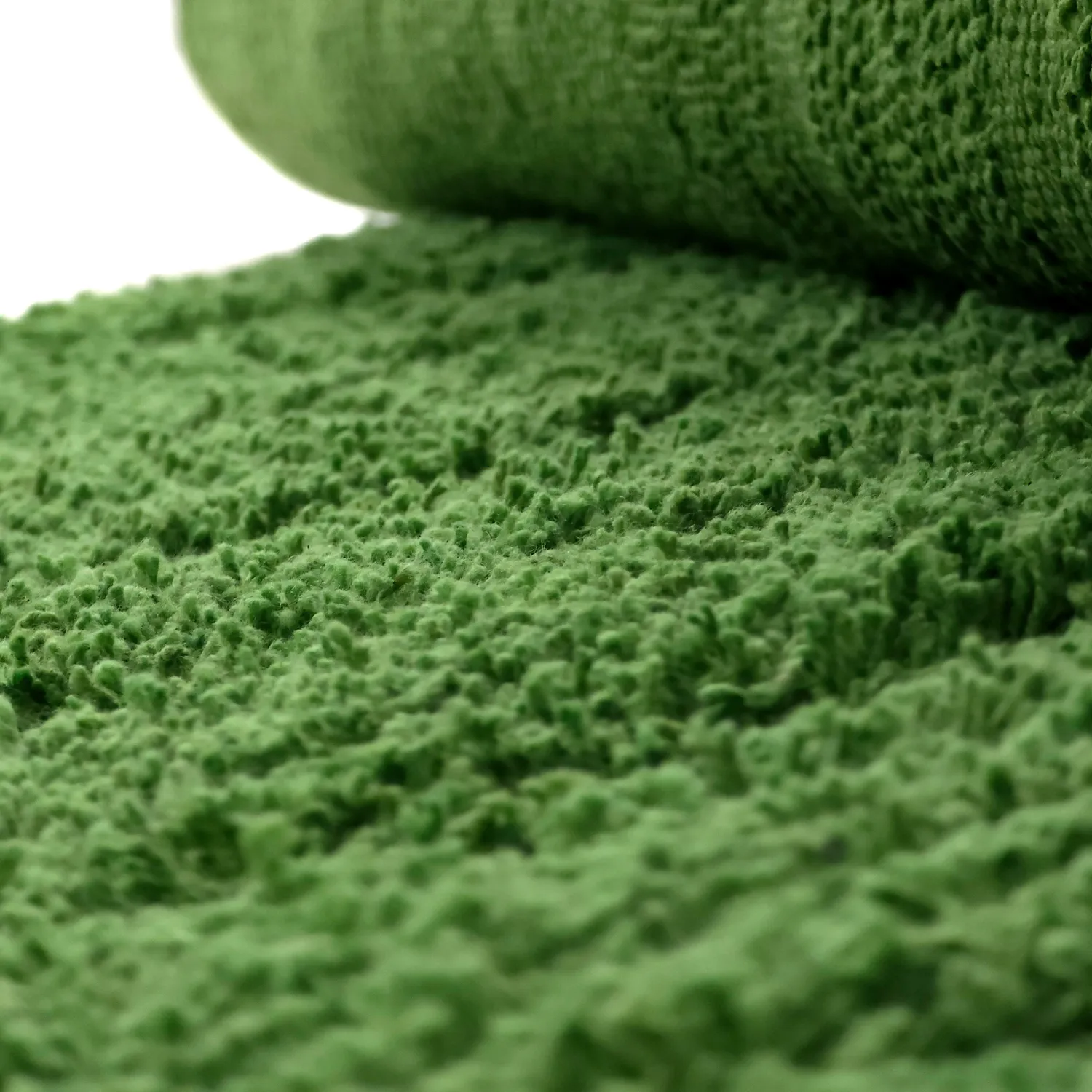 Tapis rond - Amberley Natural Cotton Shaggy (vert)