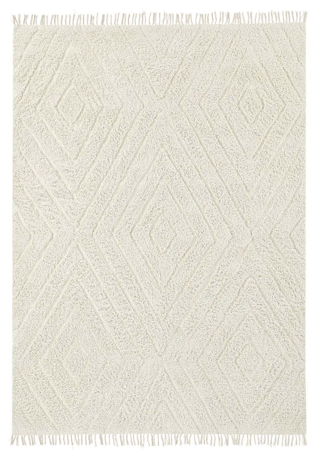 Tapis shaggy - Amberley Natural Cotton Shaggy (umazano bela)