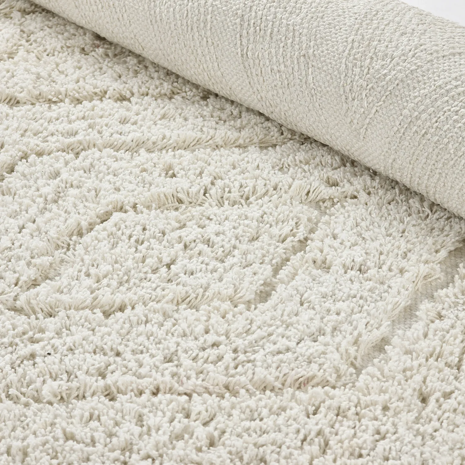 Tapis shaggy - Amberley Natural Cotton Shaggy (umazano bela)