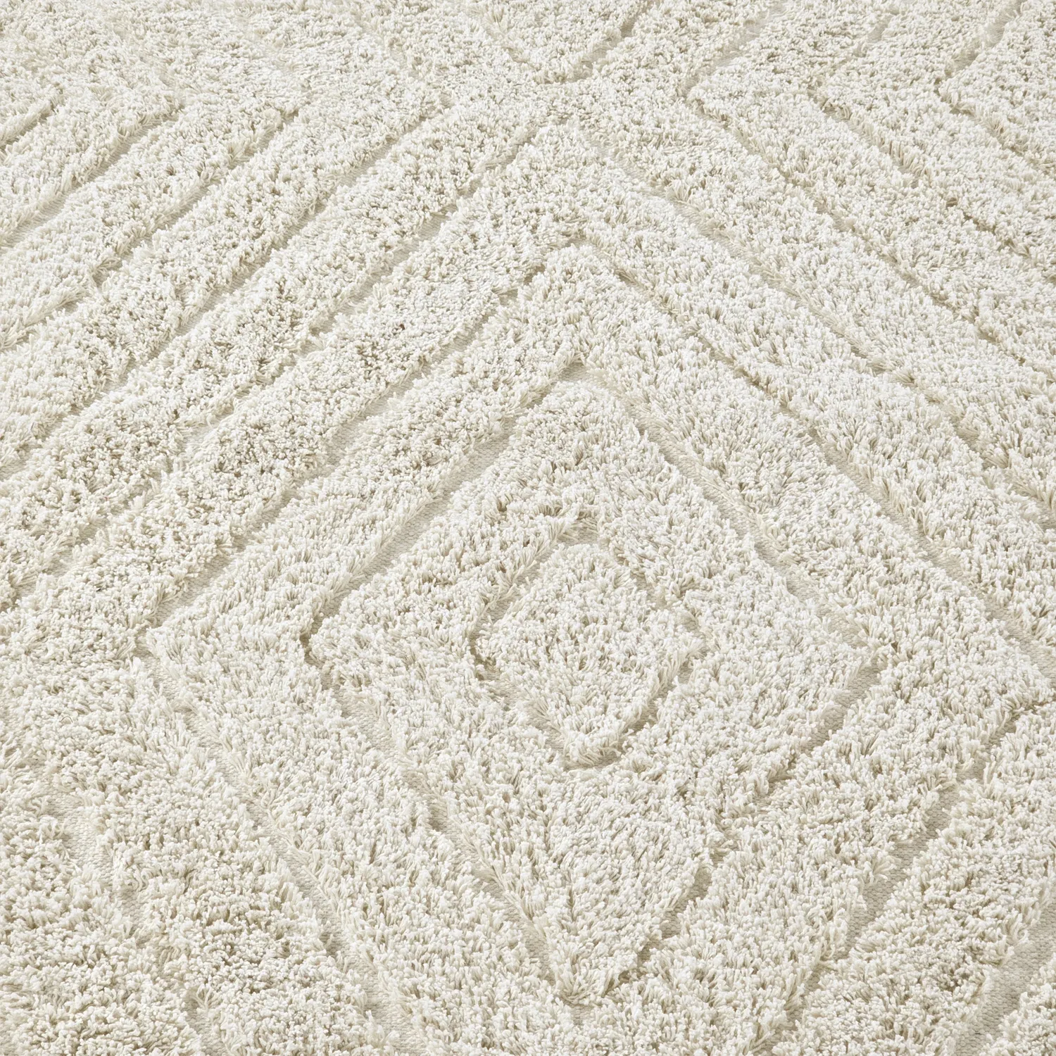 Tapis shaggy - Amberley Natural Cotton Shaggy (umazano bela)