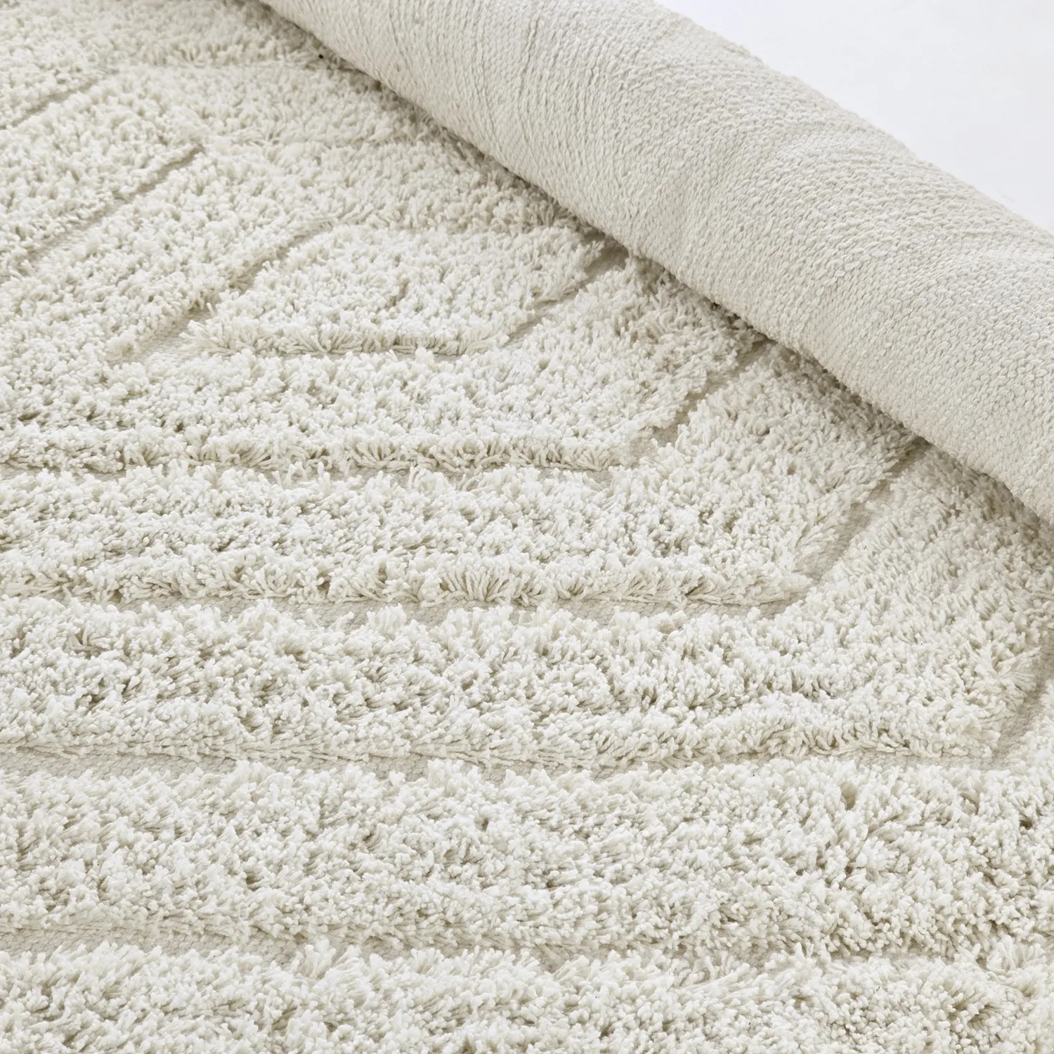 Tapis rond - Amberley Natural Cotton Shaggy (umazano bela)