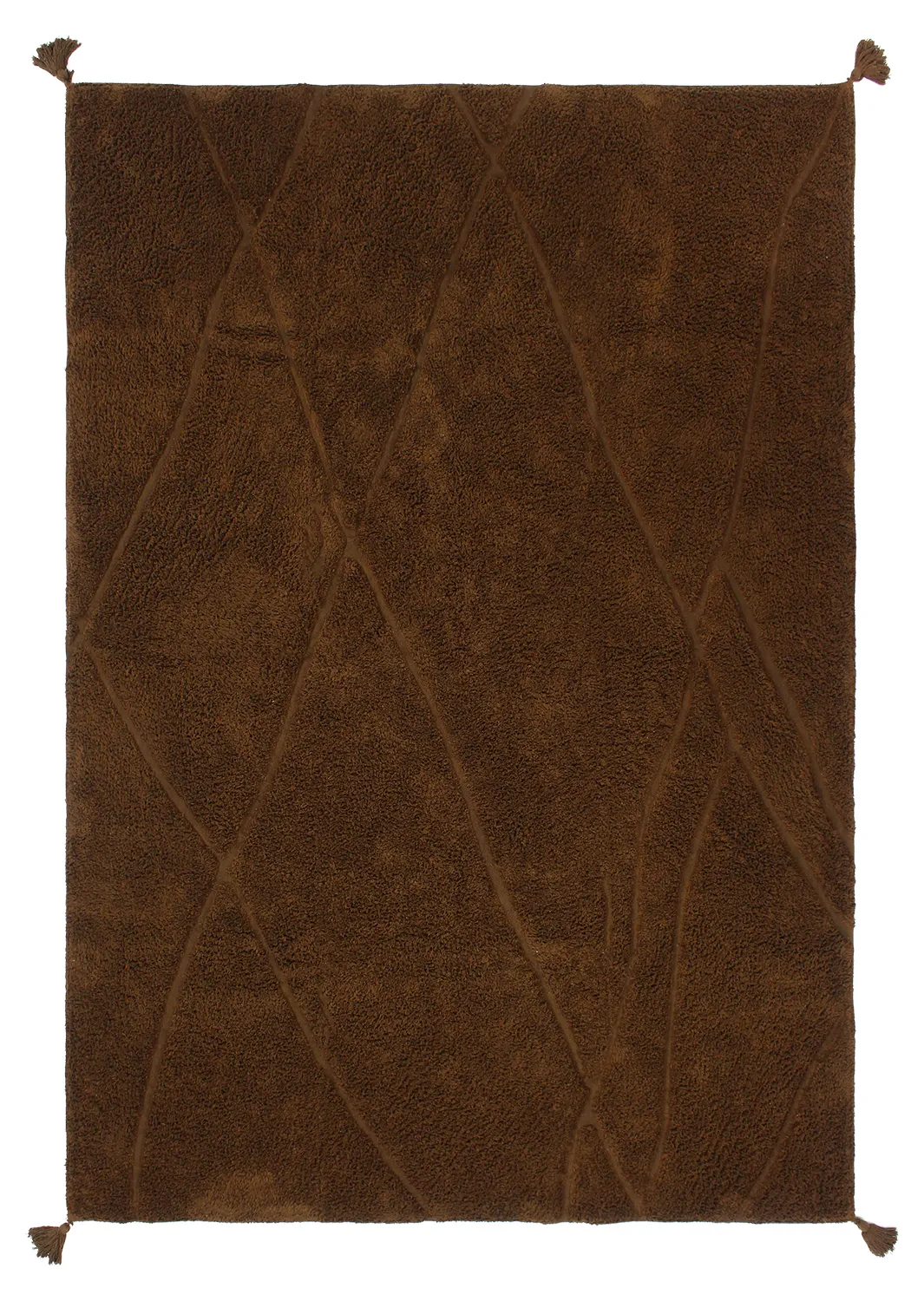 Tapis shaggy - Andrea Natural Cotton Shaggy (marron)