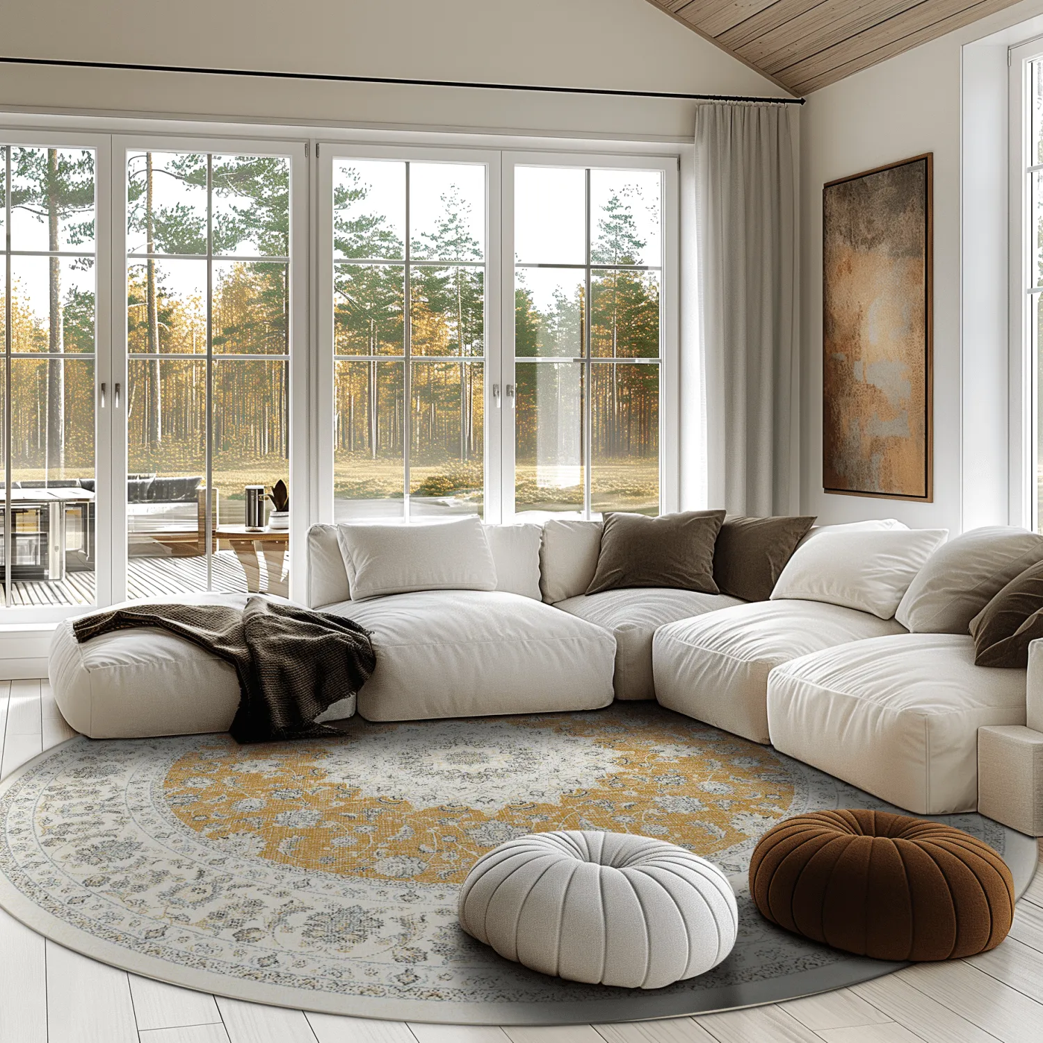 Tapis rond - Arabella (ocre)