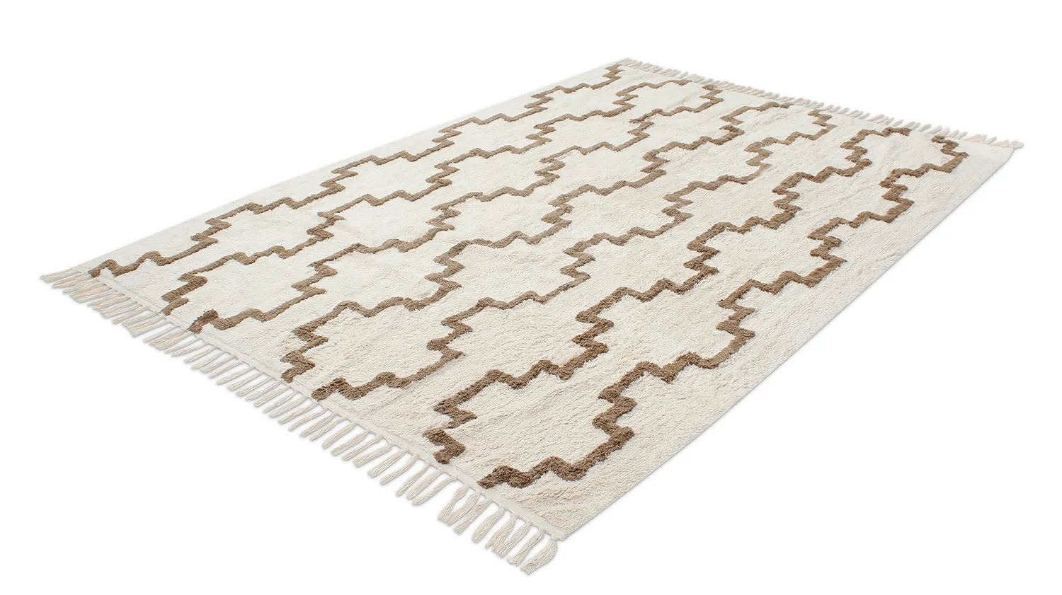 Tapis à poils longs - Arlon Natural Cotton Shaggy (beige)