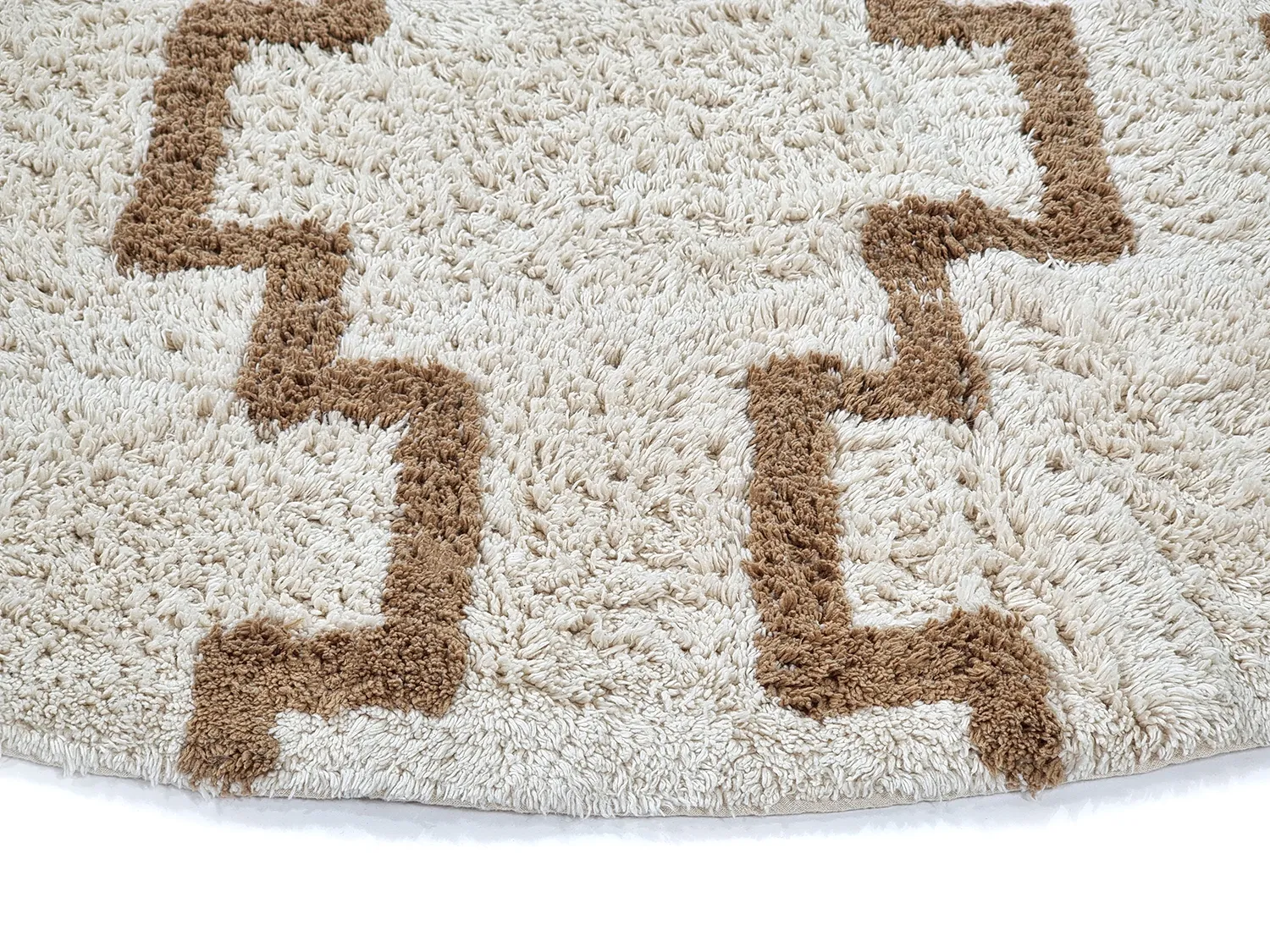 Tapis rond - Arlon Natural Cotton Shaggy (beige)