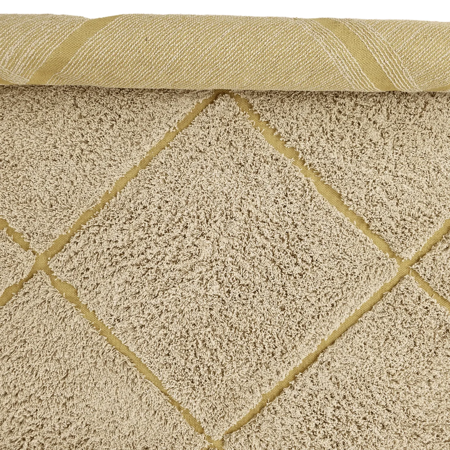 Tapis à poils longs - Bellevue Natural Cotton Shaggy (beige/marron)