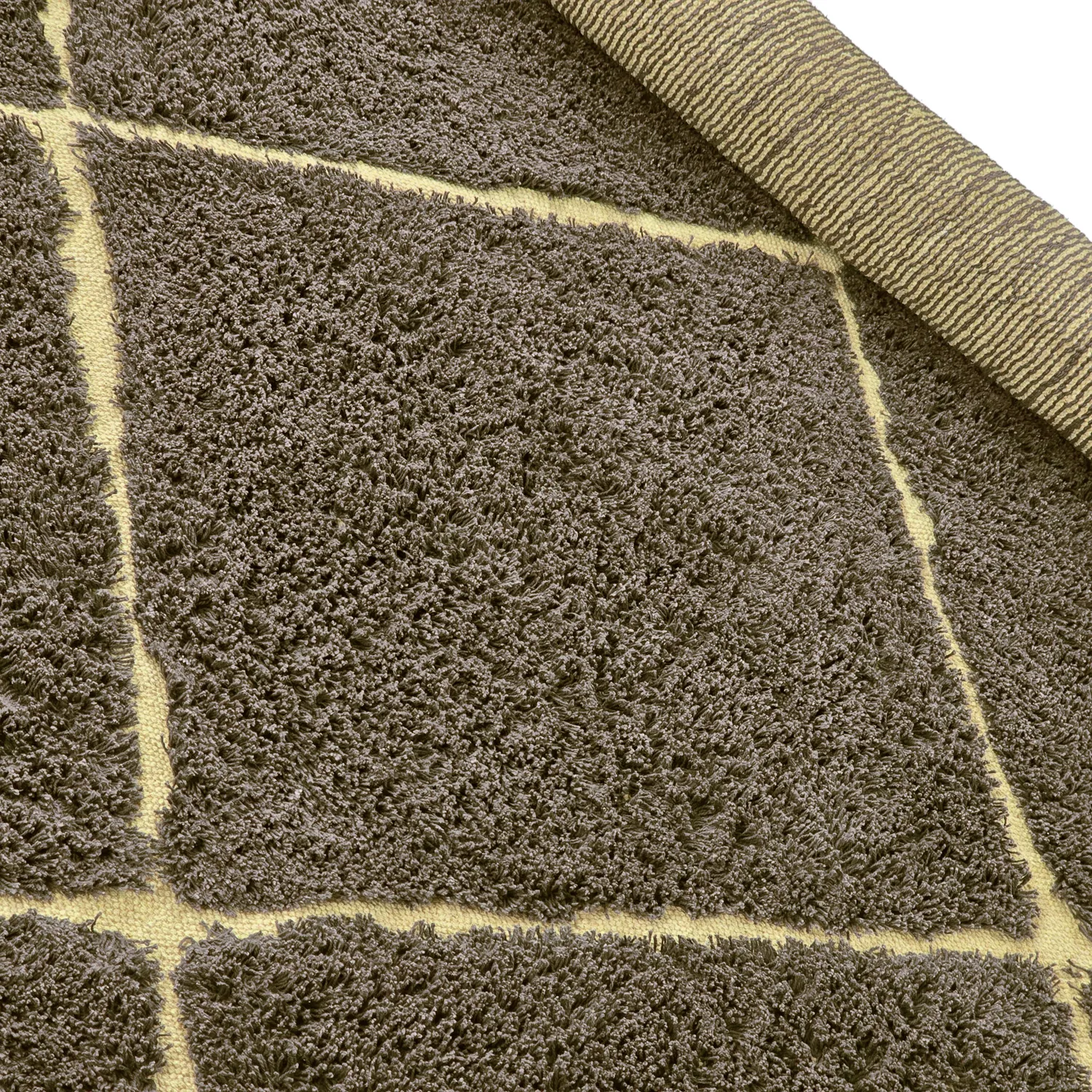 Tapis à poils longs - Bellevue Natural Cotton Shaggy (marron/jaune)