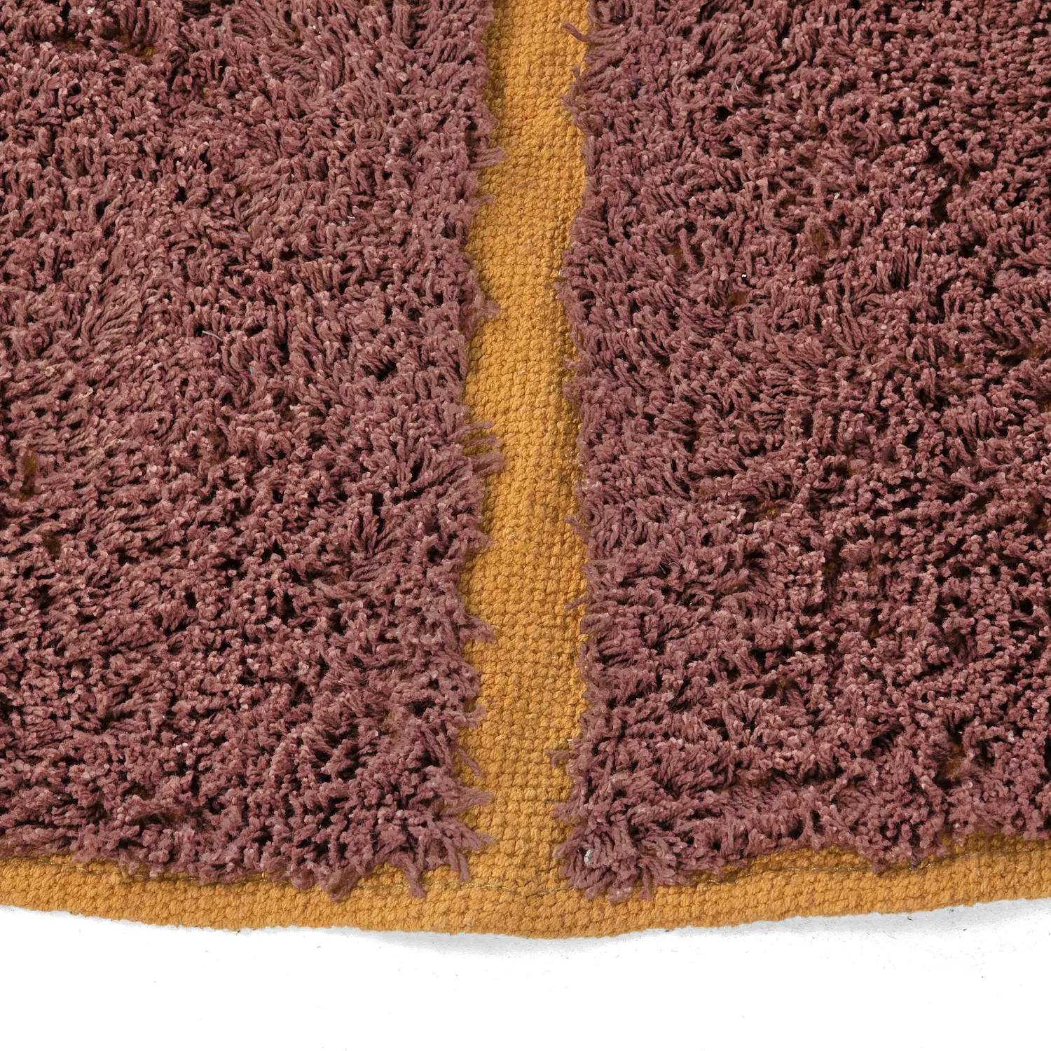 Tapis rond - Bellevue Natural Cotton Shaggy (rouge/orange)