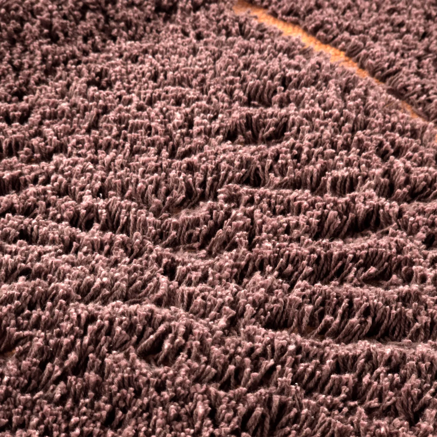 Tapis à poils longs - Bellevue Natural Cotton Shaggy (rouge/orange)