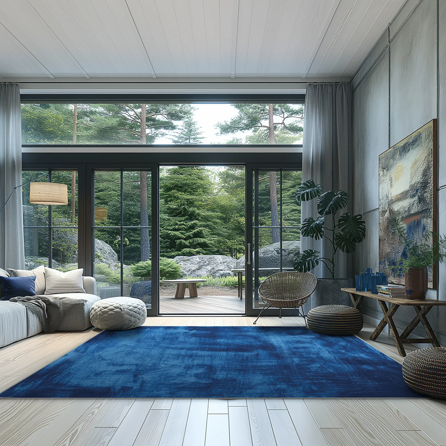 Tapis Wilton - Campile (bleu)