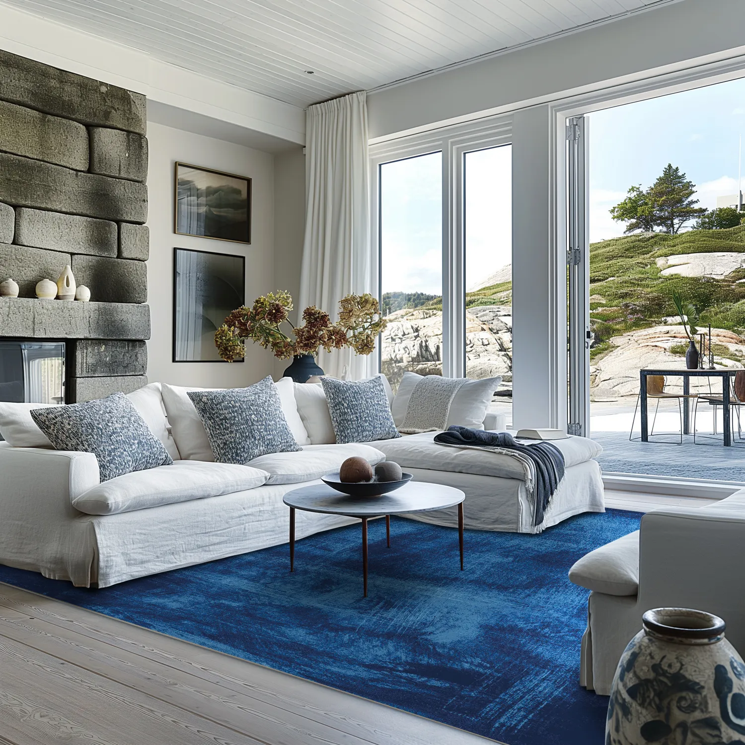 Tapis Wilton - Campile (bleu)