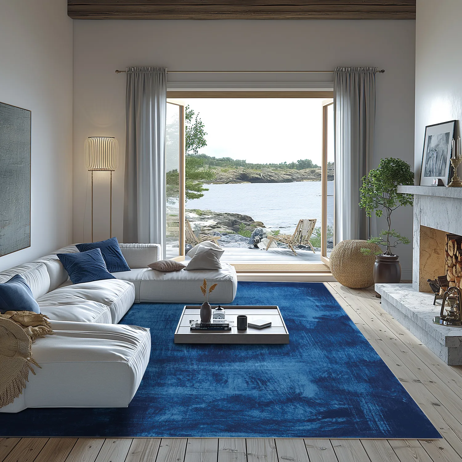 Tapis Wilton - Campile (bleu)