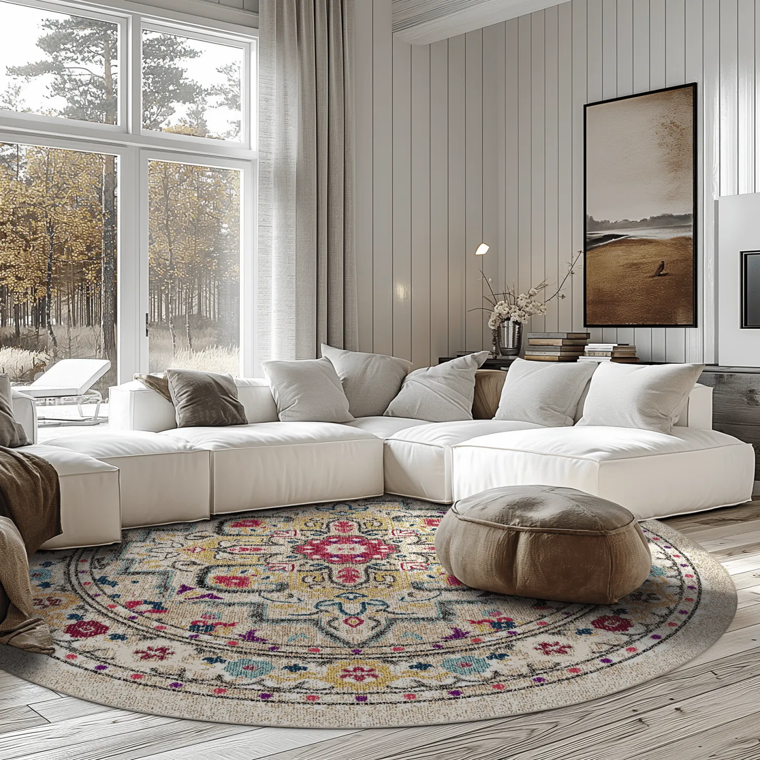 Tapis rond - Castro (multicolore)