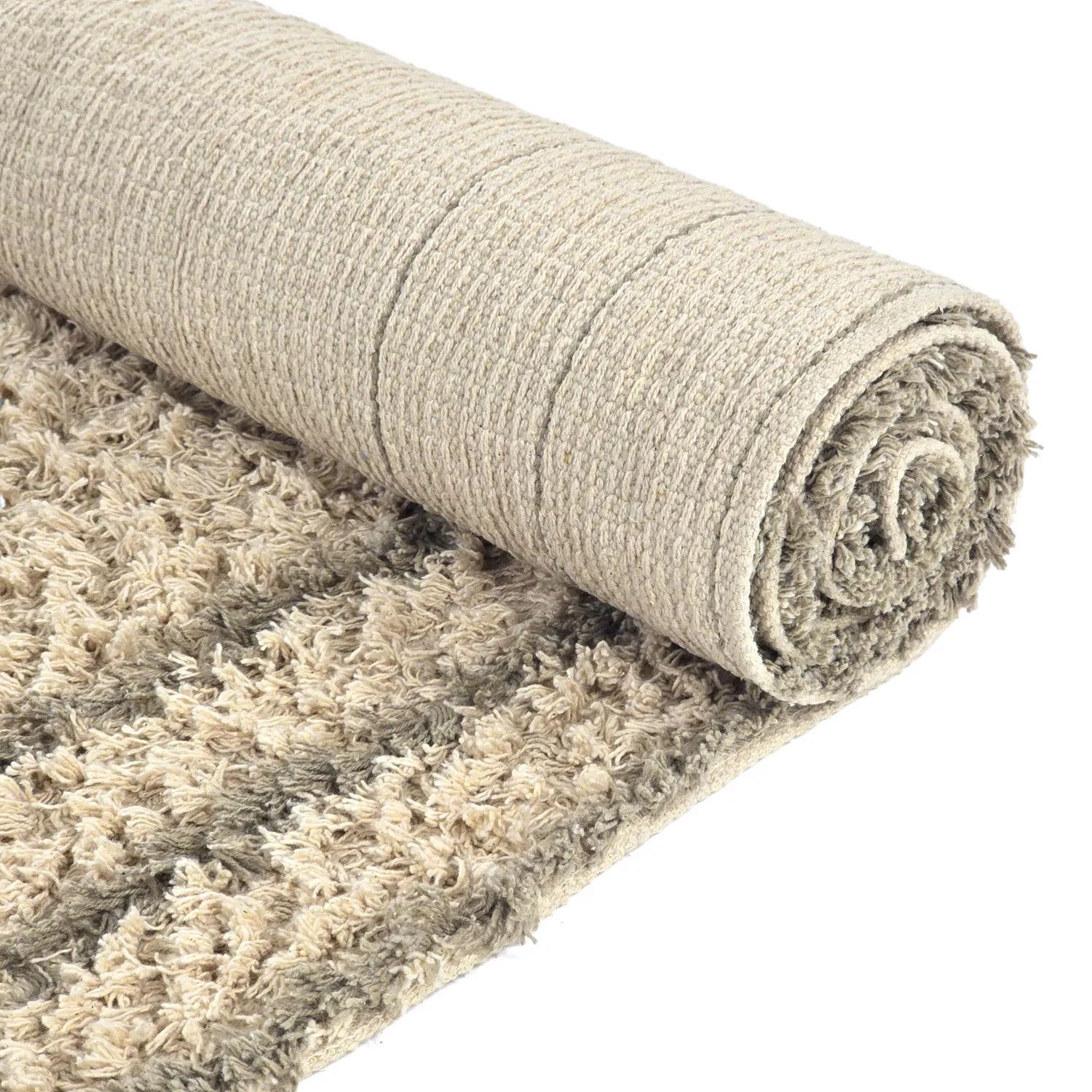 Tapis shaggy - Cataya Natural Cotton Shaggy (beige/taupe)