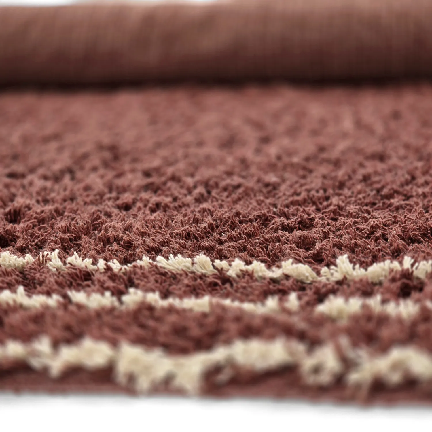 Tapis shaggy - Cataya Natural Cotton Shaggy (marron/beige)