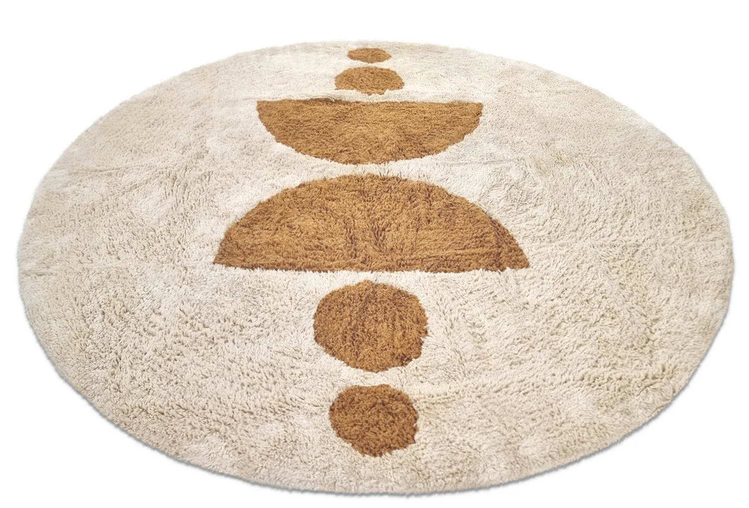 Tapis rond - Cervia Natural Cotton Shaggy (beige)