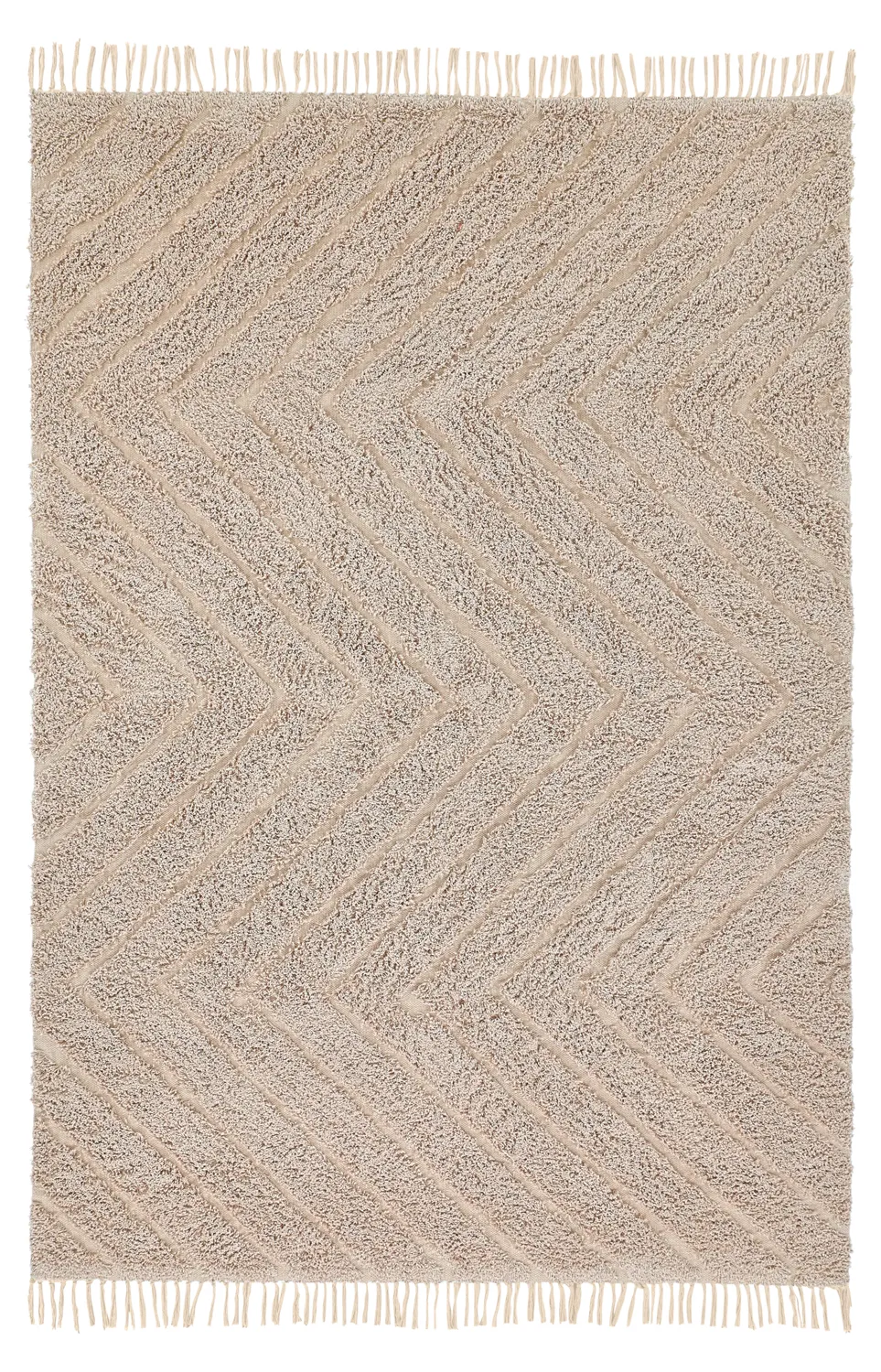 Tapis à poils longs - Conara Natural Cotton Shaggy (beige)