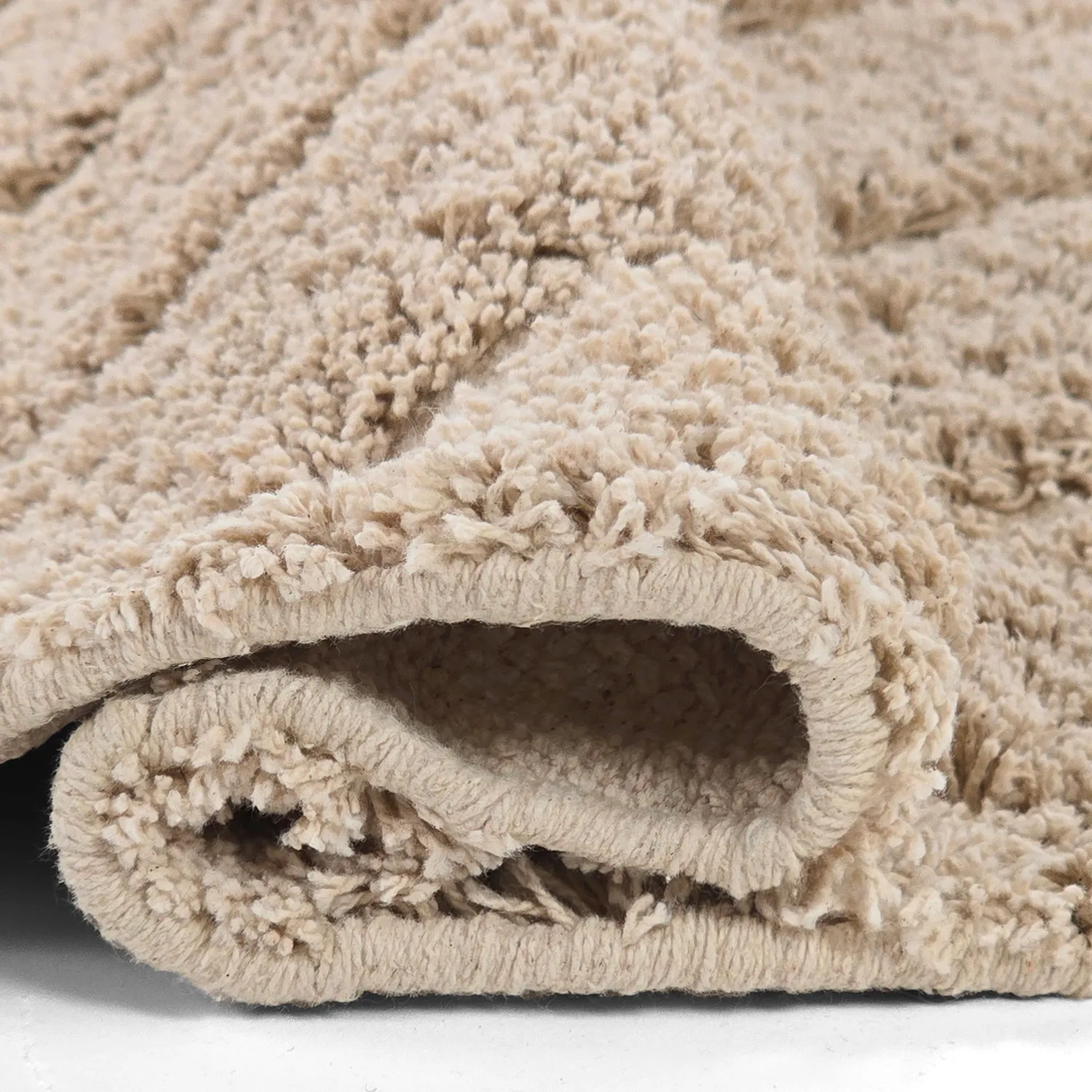 Tapis à poils longs - Conara Natural Cotton Shaggy (beige)
