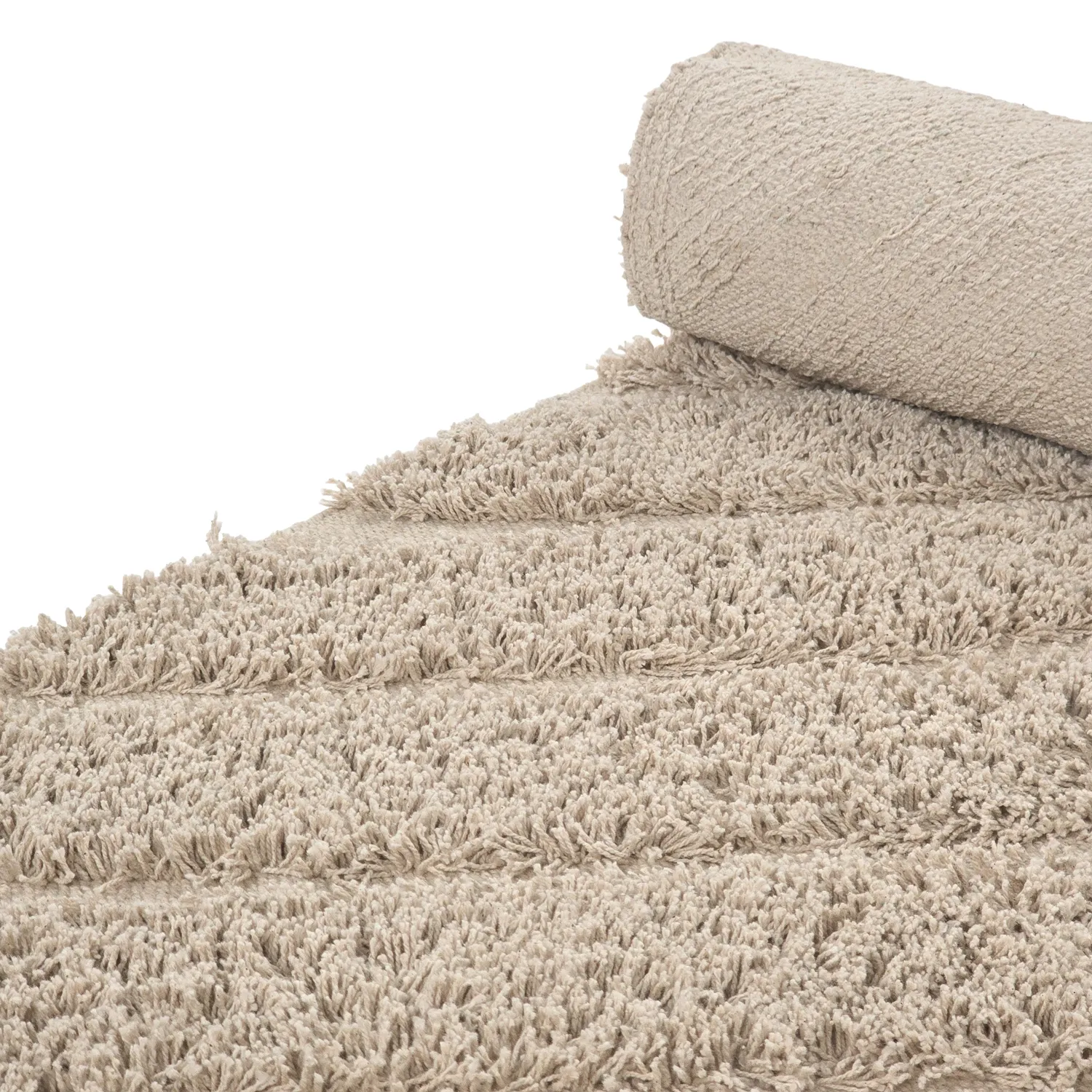Tapis à poils longs - Conara Natural Cotton Shaggy (beige)