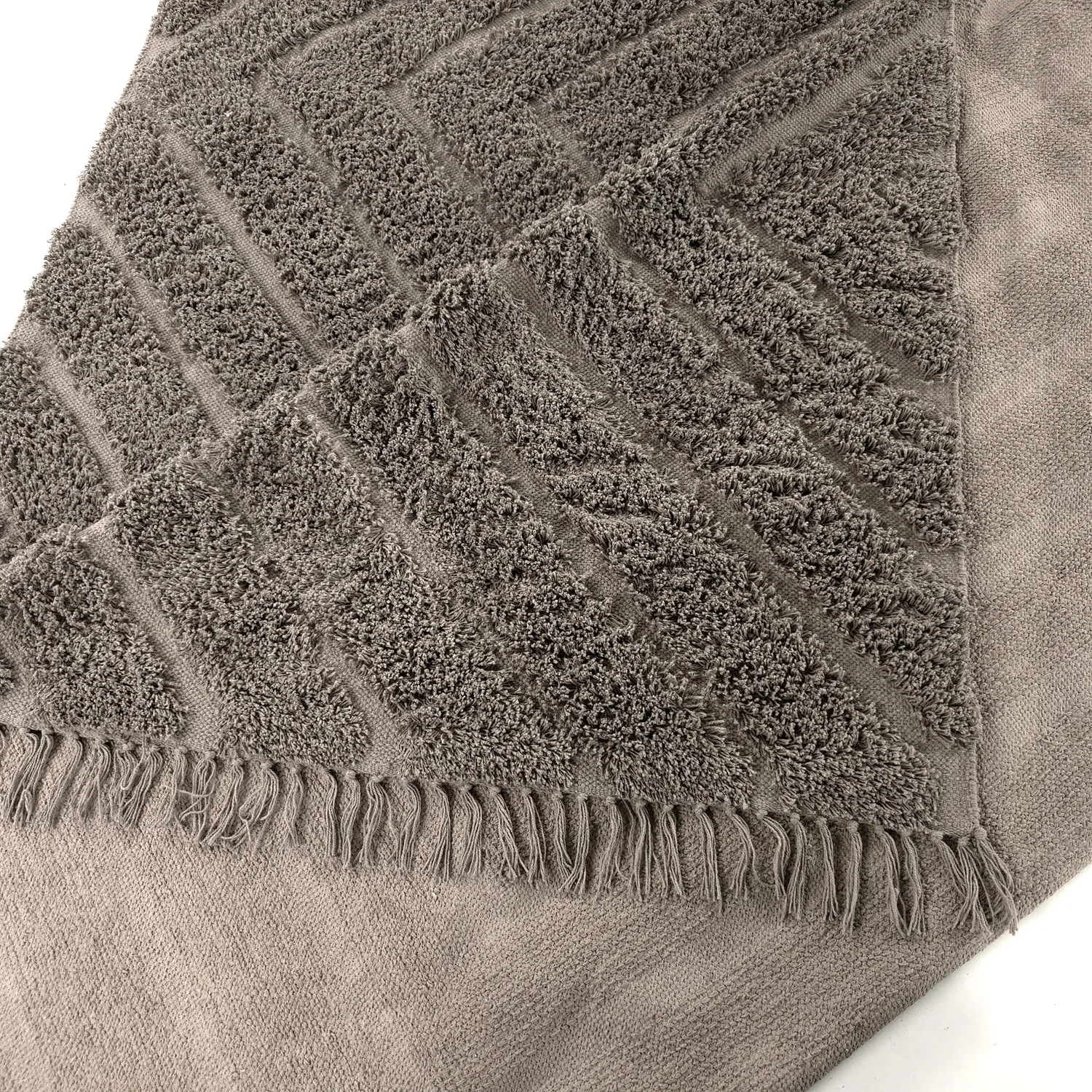 Tapis à poils longs - Conara Natural Cotton Shaggy (taupe)