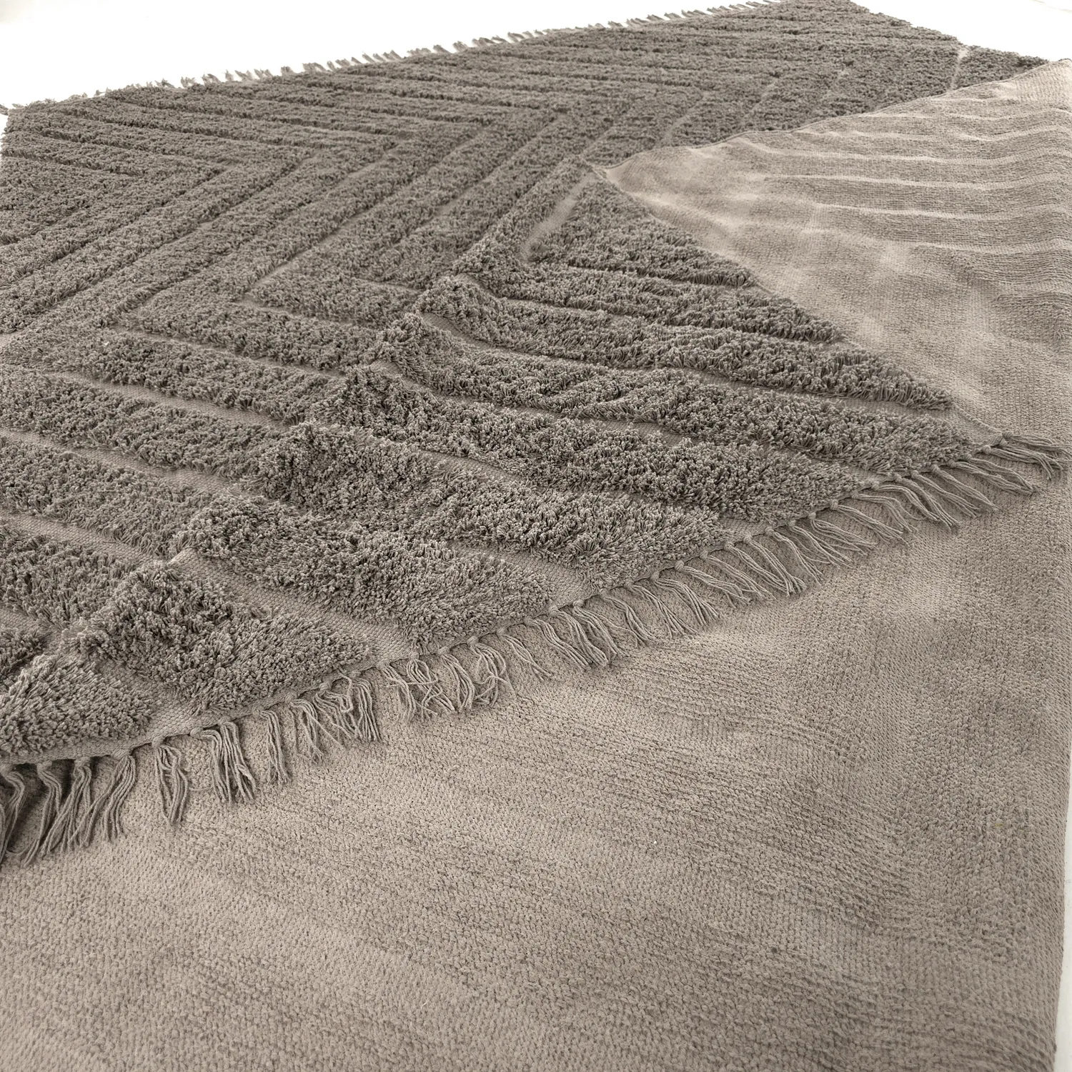 Tapis à poils longs - Conara Natural Cotton Shaggy (taupe)