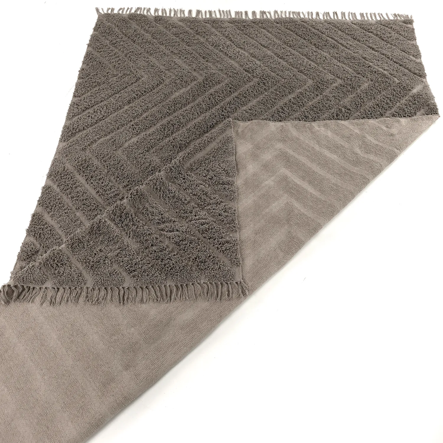 Tapis à poils longs - Conara Natural Cotton Shaggy (taupe)