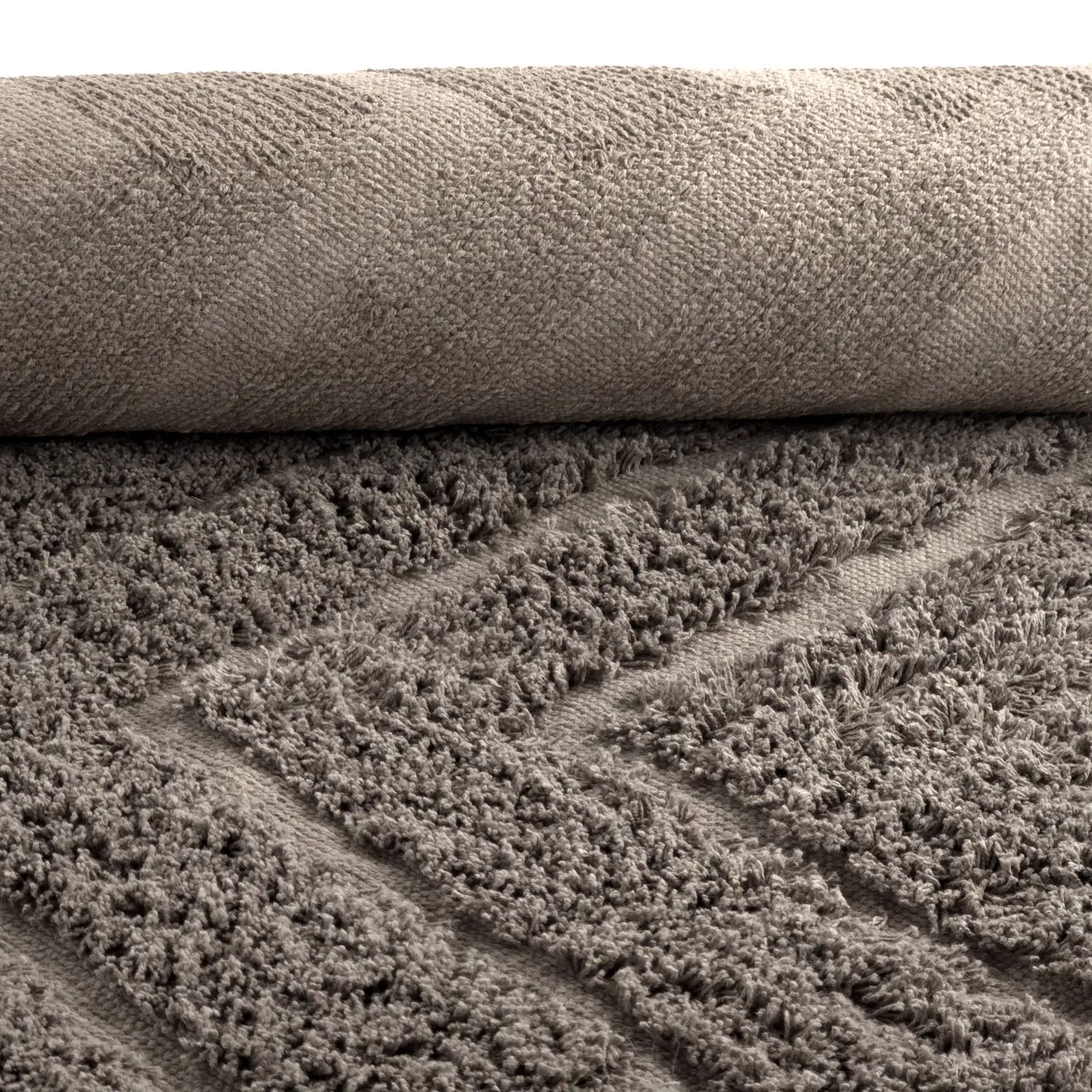 Tapis à poils longs - Conara Natural Cotton Shaggy (taupe)