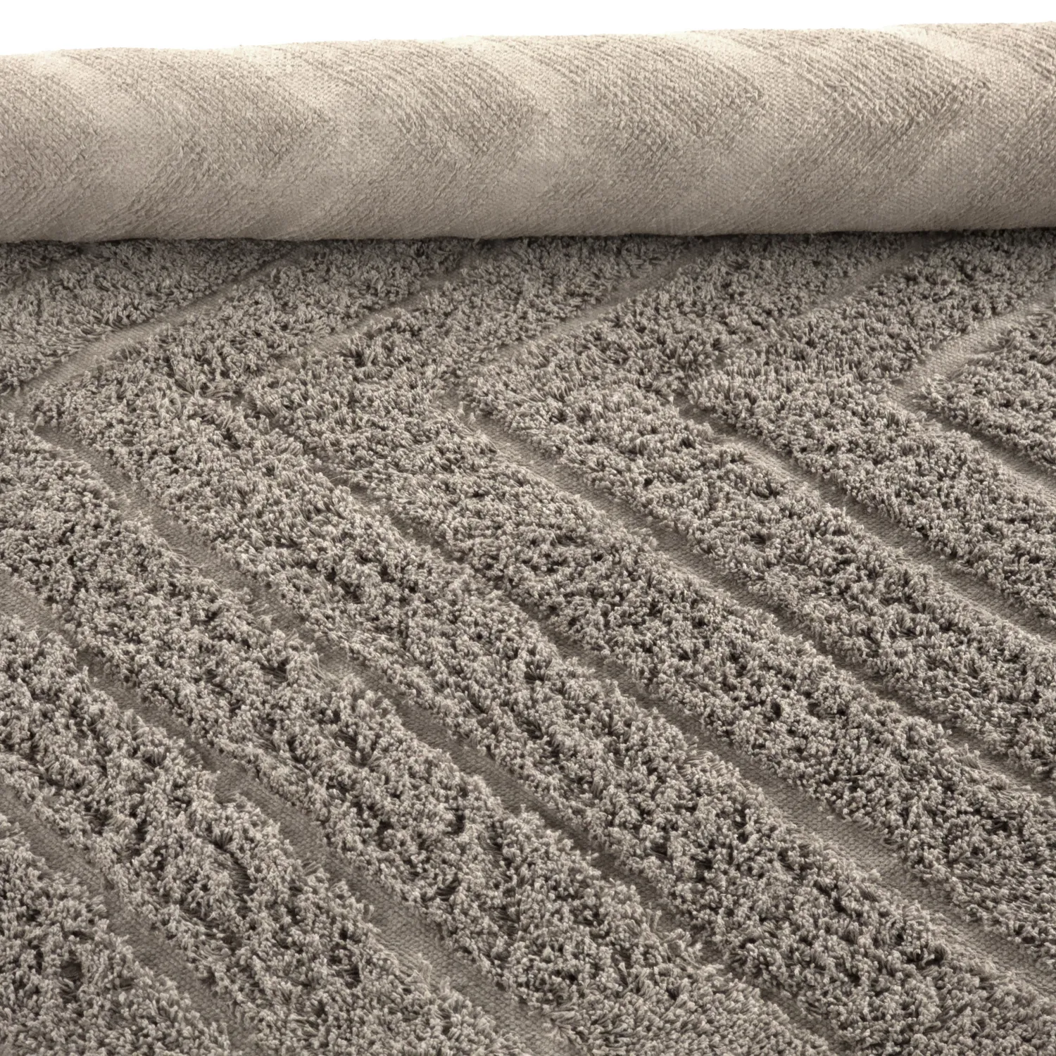 Tapis à poils longs - Conara Natural Cotton Shaggy (taupe)