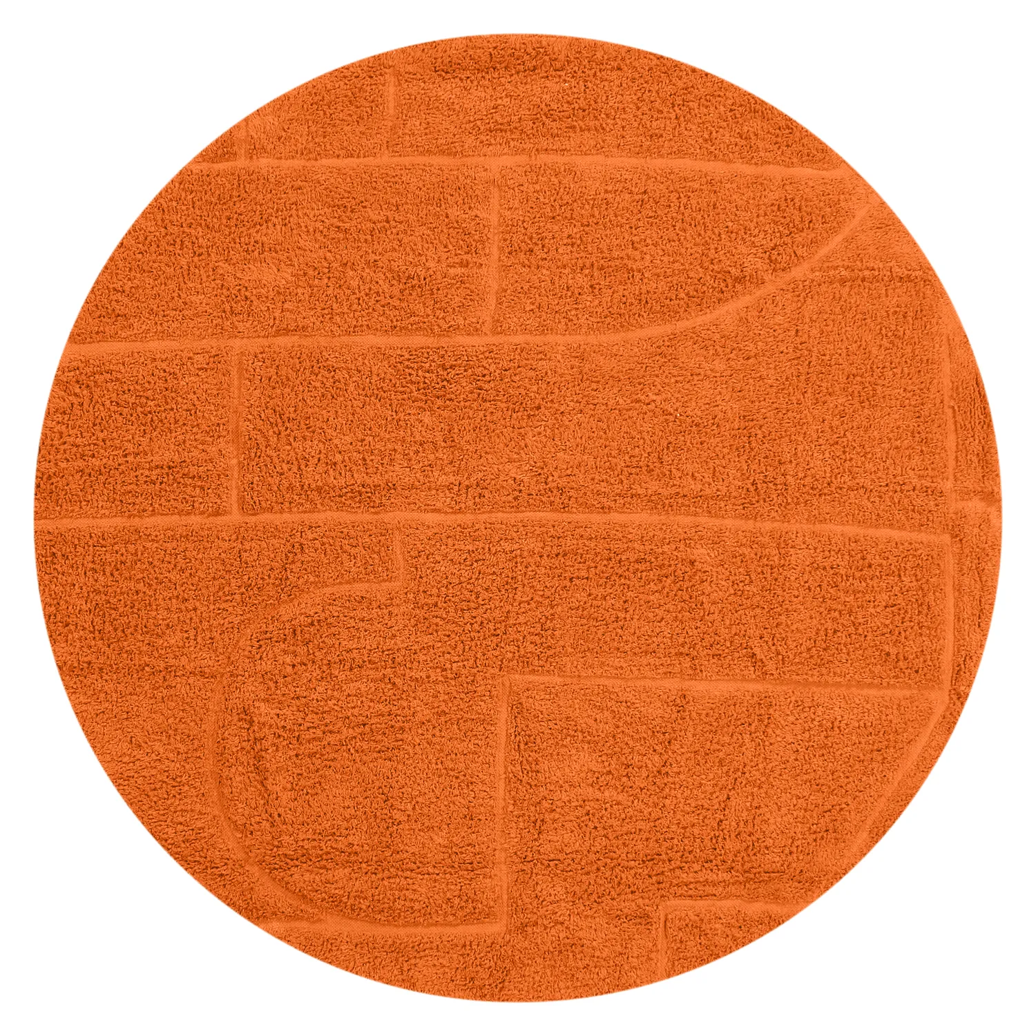 Tapis rond - Cremona Natural Cotton Shaggy (orange)
