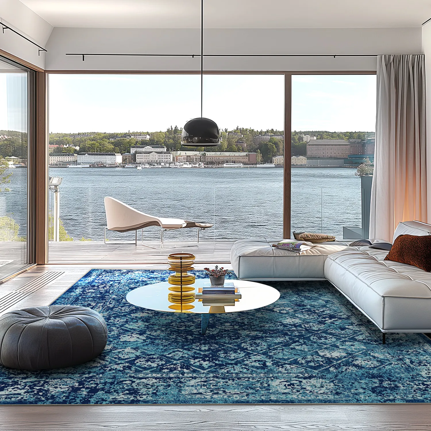 Tapis Wilton - Douz (bleu)
