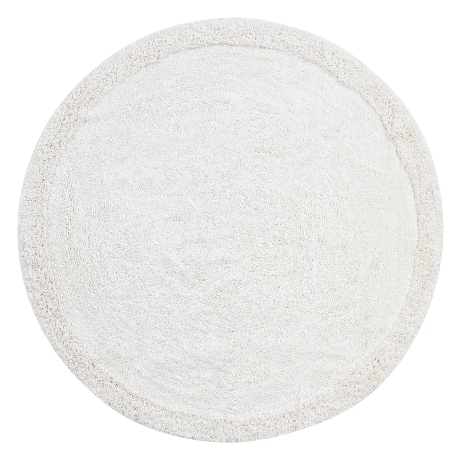 Tapis rond - Ebba Natural Cotton Shaggy (blanc cassé)