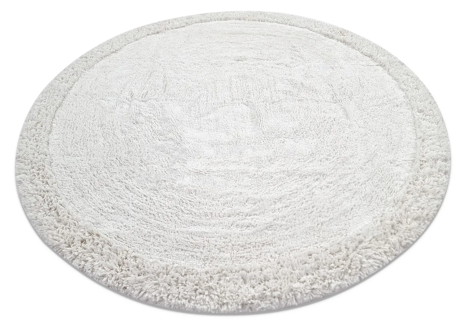 Tapis rond - Ebba Natural Cotton Shaggy (blanc cassé)