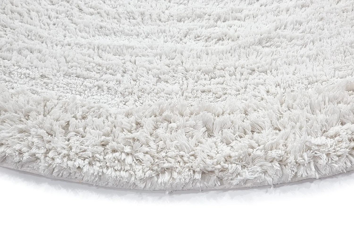Tapis rond - Ebba Natural Cotton Shaggy (blanc cassé)