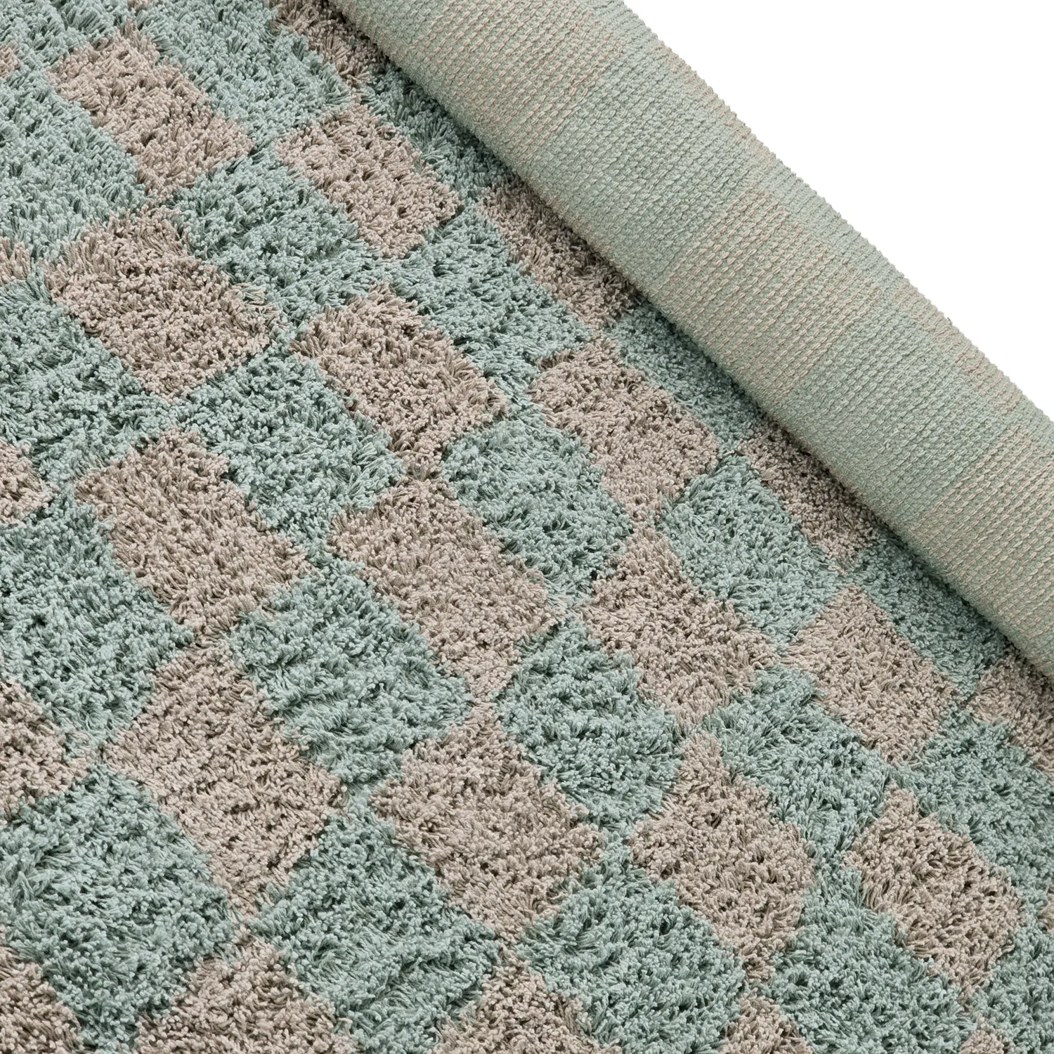 Tapis à poils longs - Elsey Natural Cotton Shaggy (siva/roza)