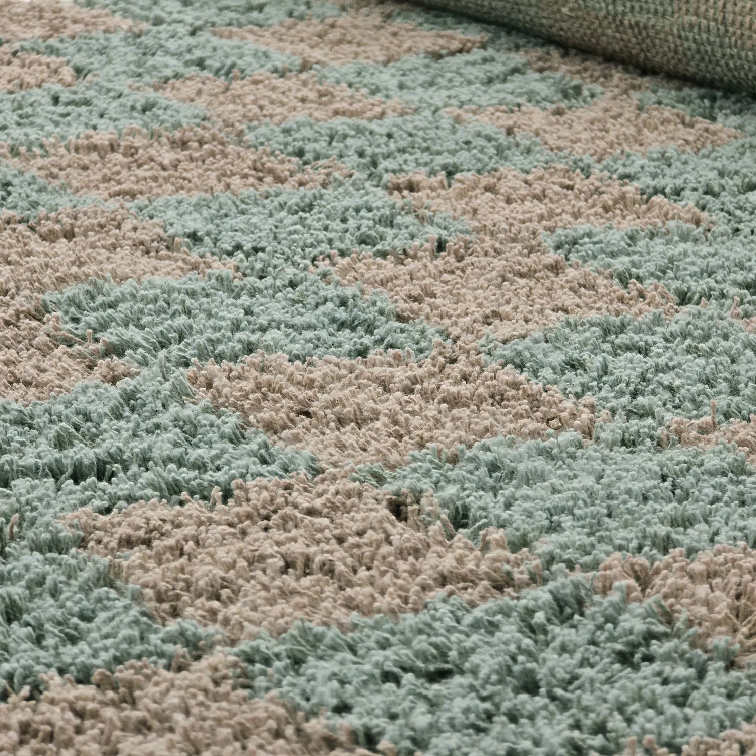 Tapis à poils longs - Elsey Natural Cotton Shaggy (siva/roza)