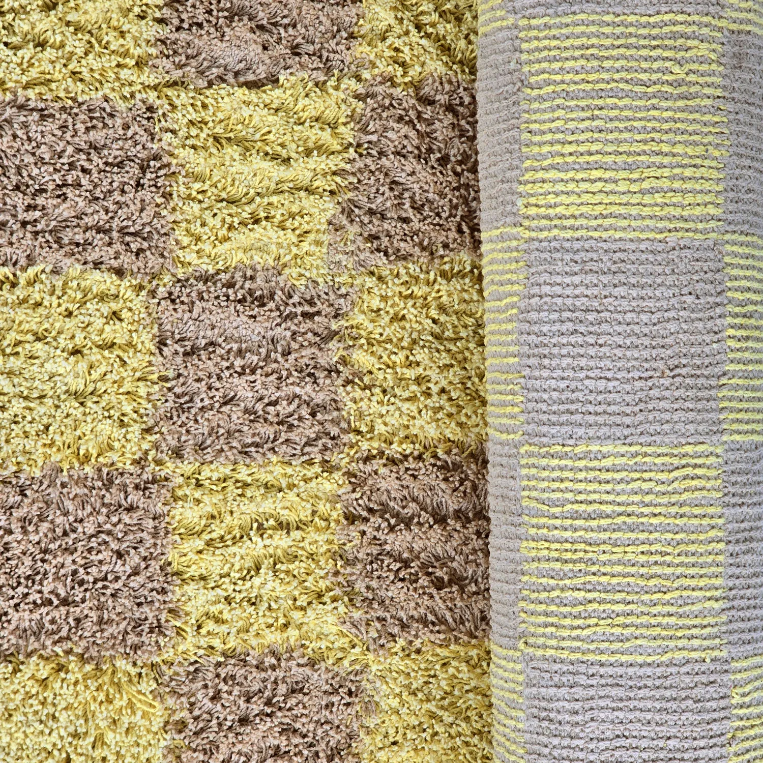 Tapis à poils longs - Elsey Natural Cotton Shaggy (rumeno/bege)