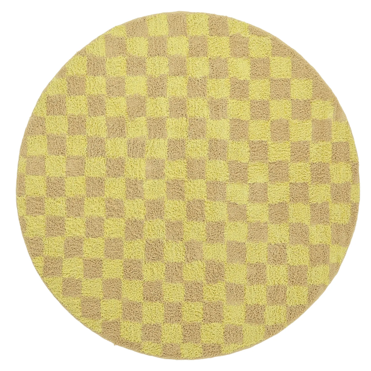 Tapis rond - Elsey Natural Cotton Shaggy (rumeno/bege)