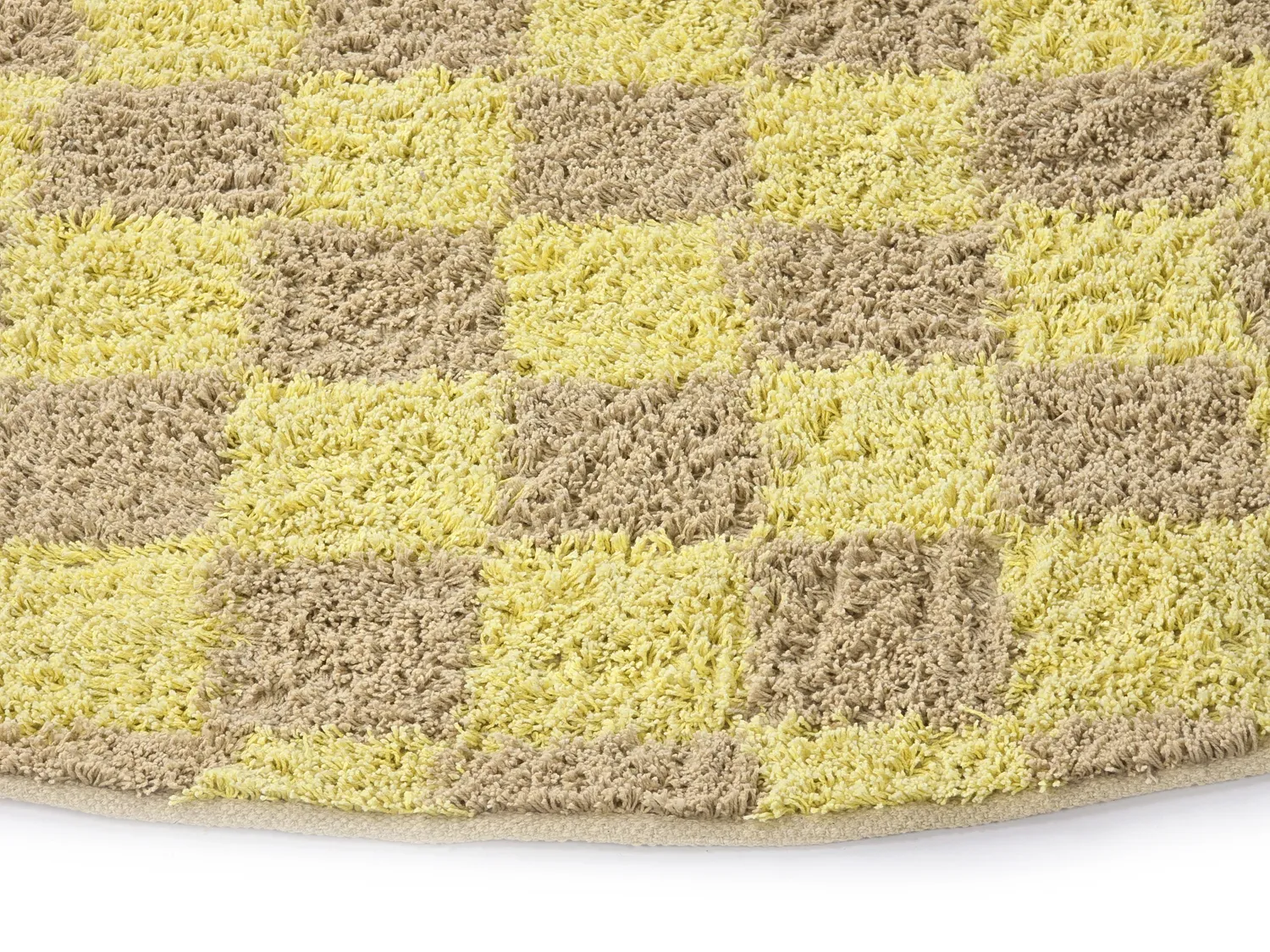 Tapis rond - Elsey Natural Cotton Shaggy (rumeno/bege)