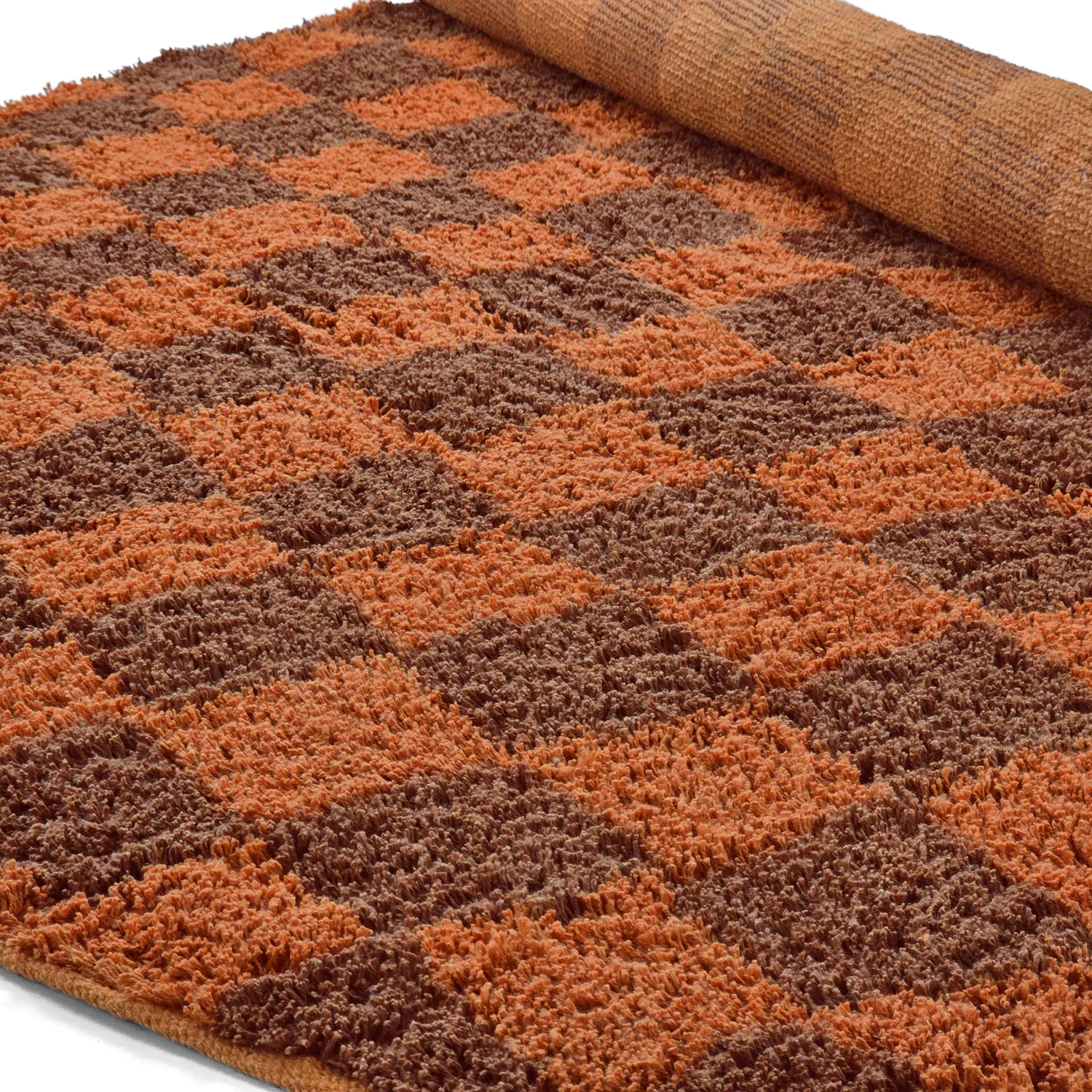 Tapis rond - Elsey Natural Cotton Shaggy (oranžna/rdeča)