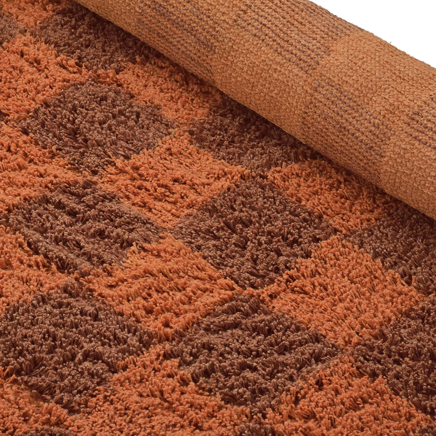 Tapis rond - Elsey Natural Cotton Shaggy (oranžna/rdeča)