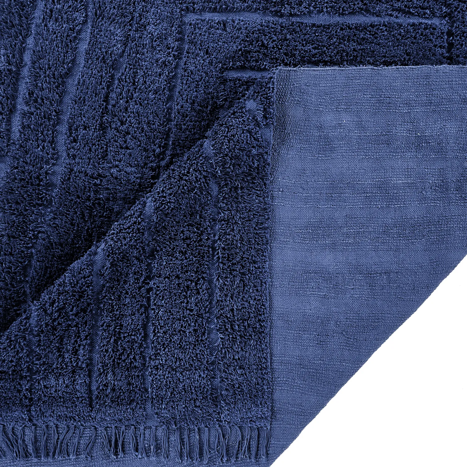 Tapis à poils longs - Farley Natural Cotton Shaggy (modra)