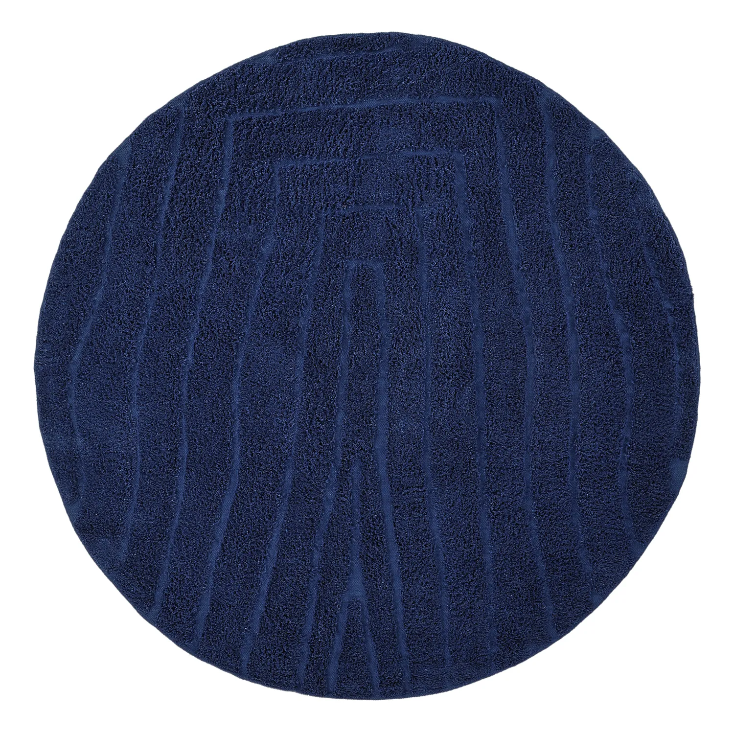 Tapis rond - Farley Natural Cotton Shaggy (modra)