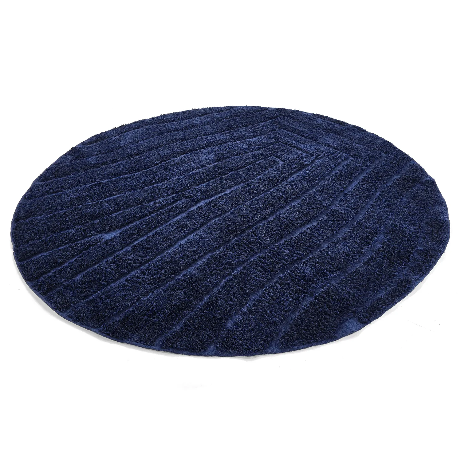Tapis rond - Farley Natural Cotton Shaggy (modra)