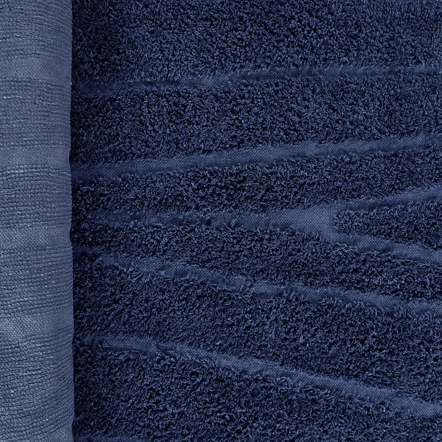 Tapis rond - Farley Natural Cotton Shaggy (modra)