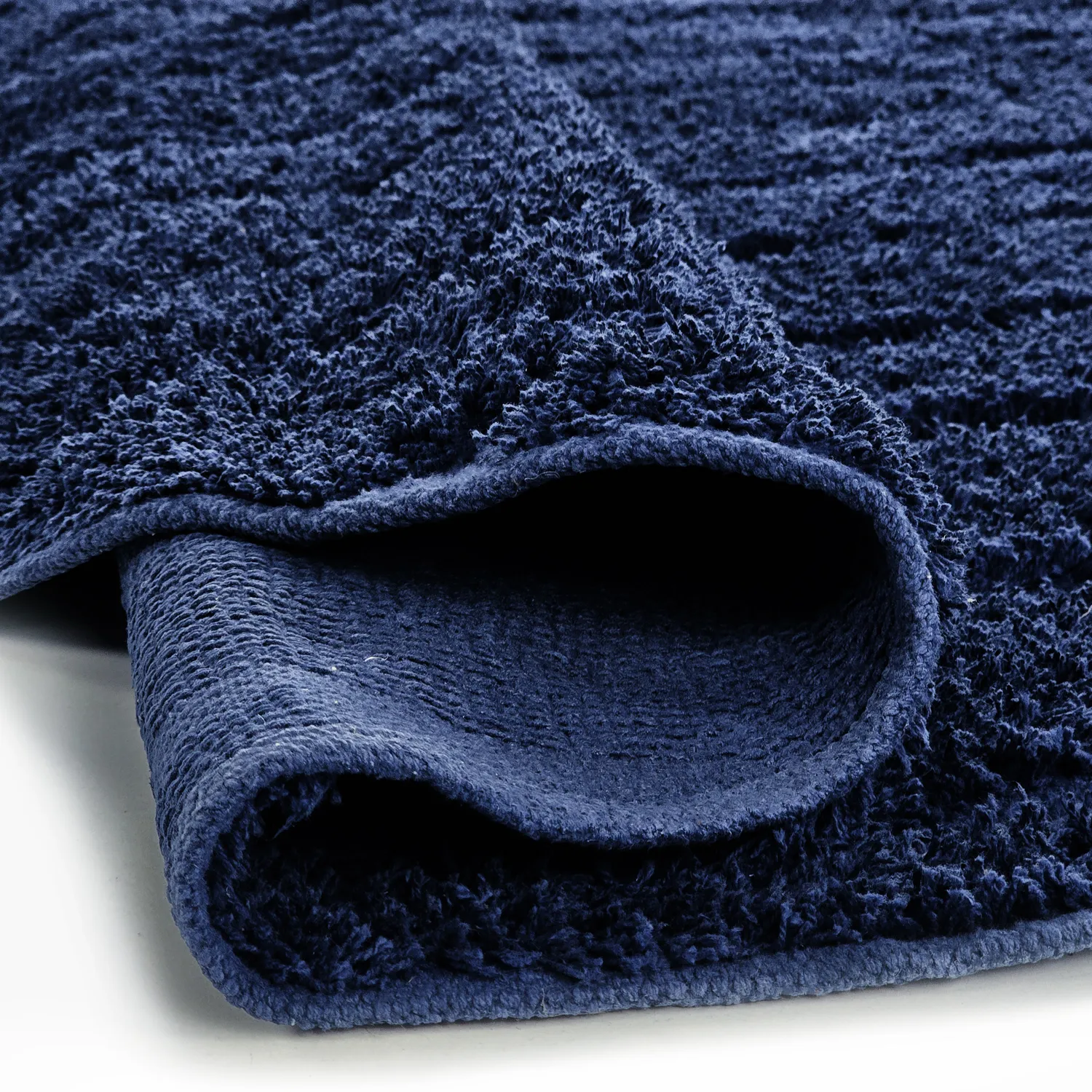 Tapis rond - Farley Natural Cotton Shaggy (modra)