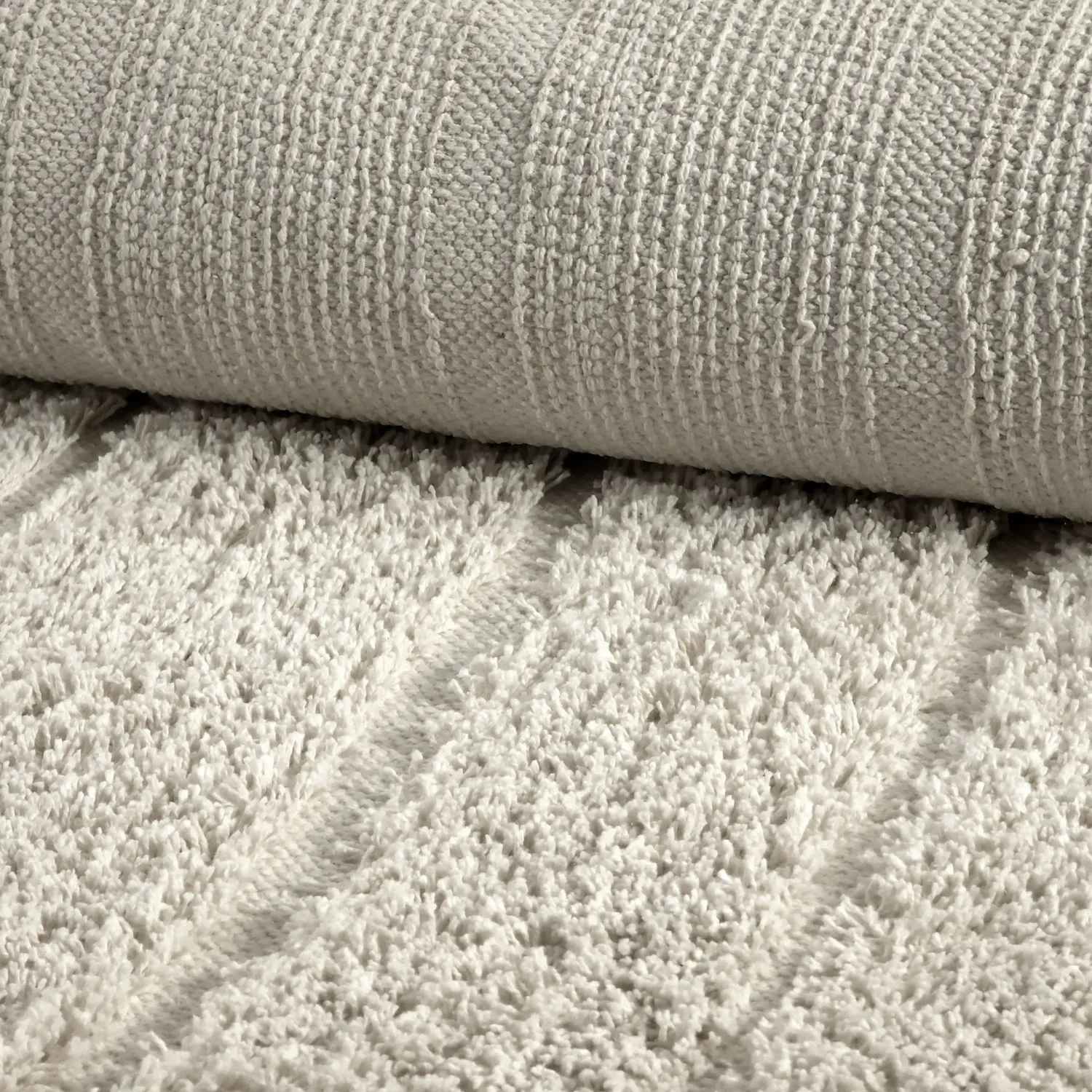 Tapis à poils longs - Farley Natural Cotton Shaggy (umazano bela)