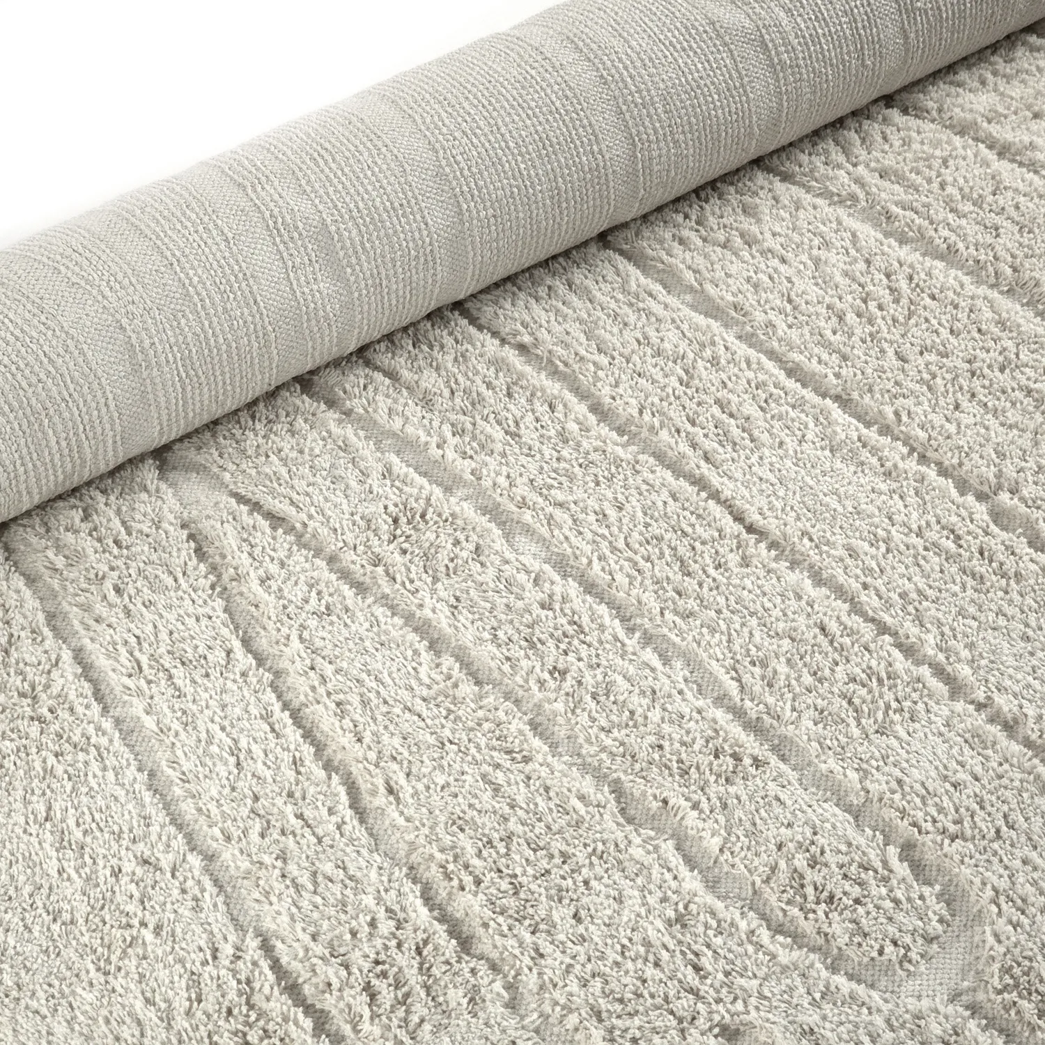 Tapis à poils longs - Farley Natural Cotton Shaggy (umazano bela)